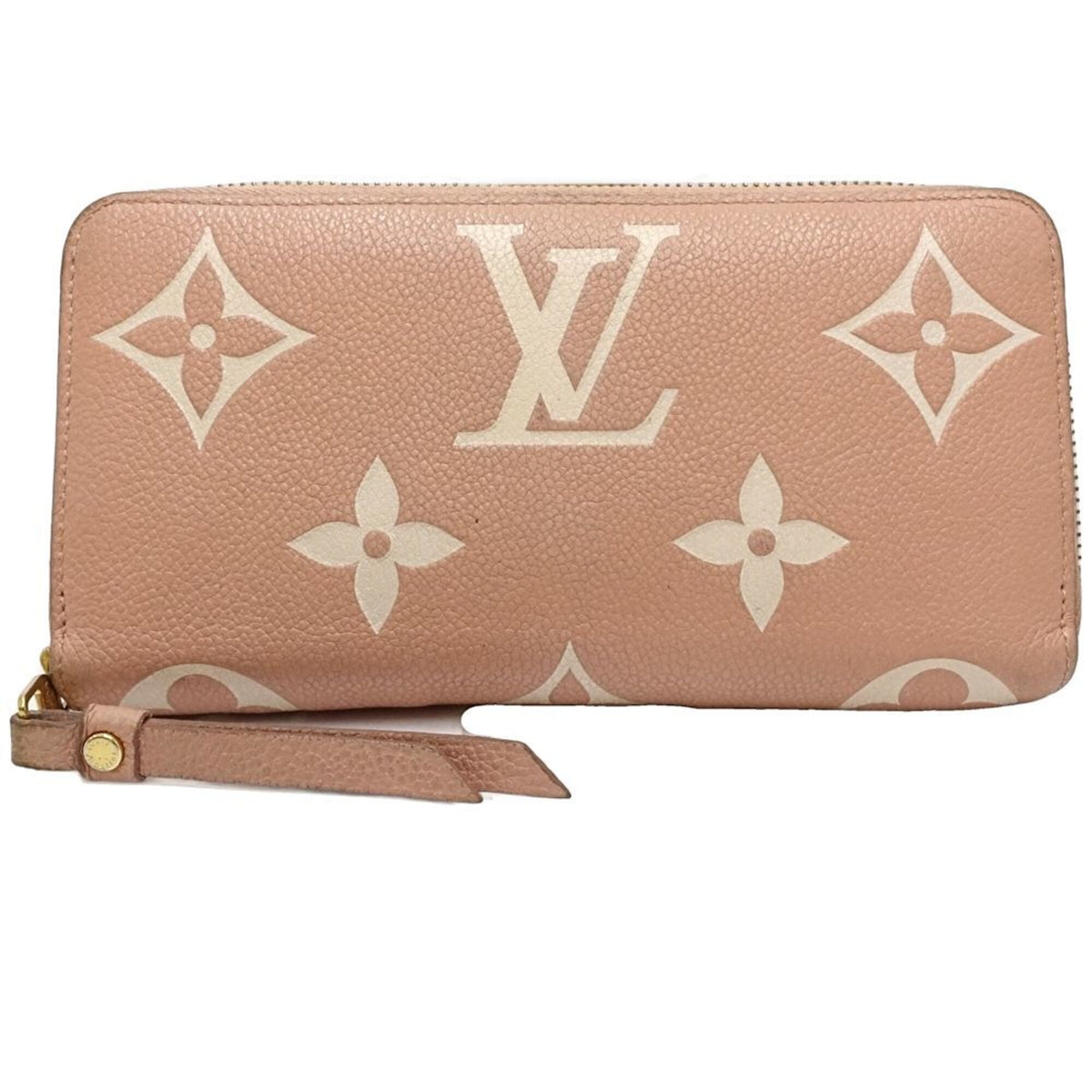 Louis Vuitton Monogram Empreinte Beige Leather Long Wallet (Bi-Fold) (Pre-Owned)