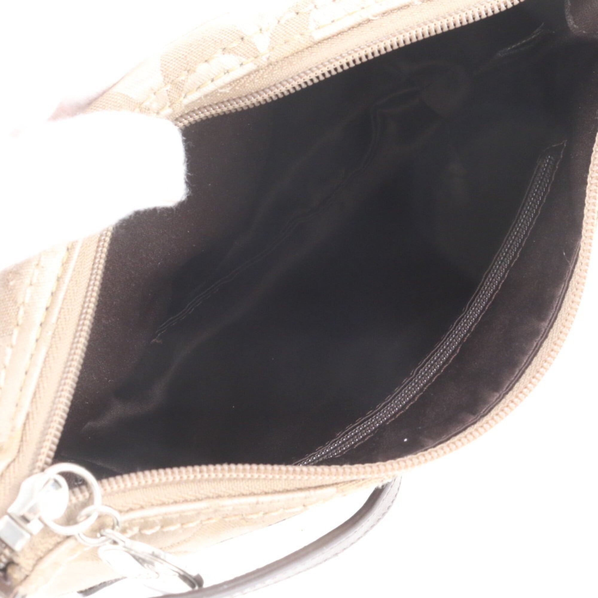 Coach Signature Brown Leather Canvas Crossbody Bag Shoulder Bag (Pre-Owned)