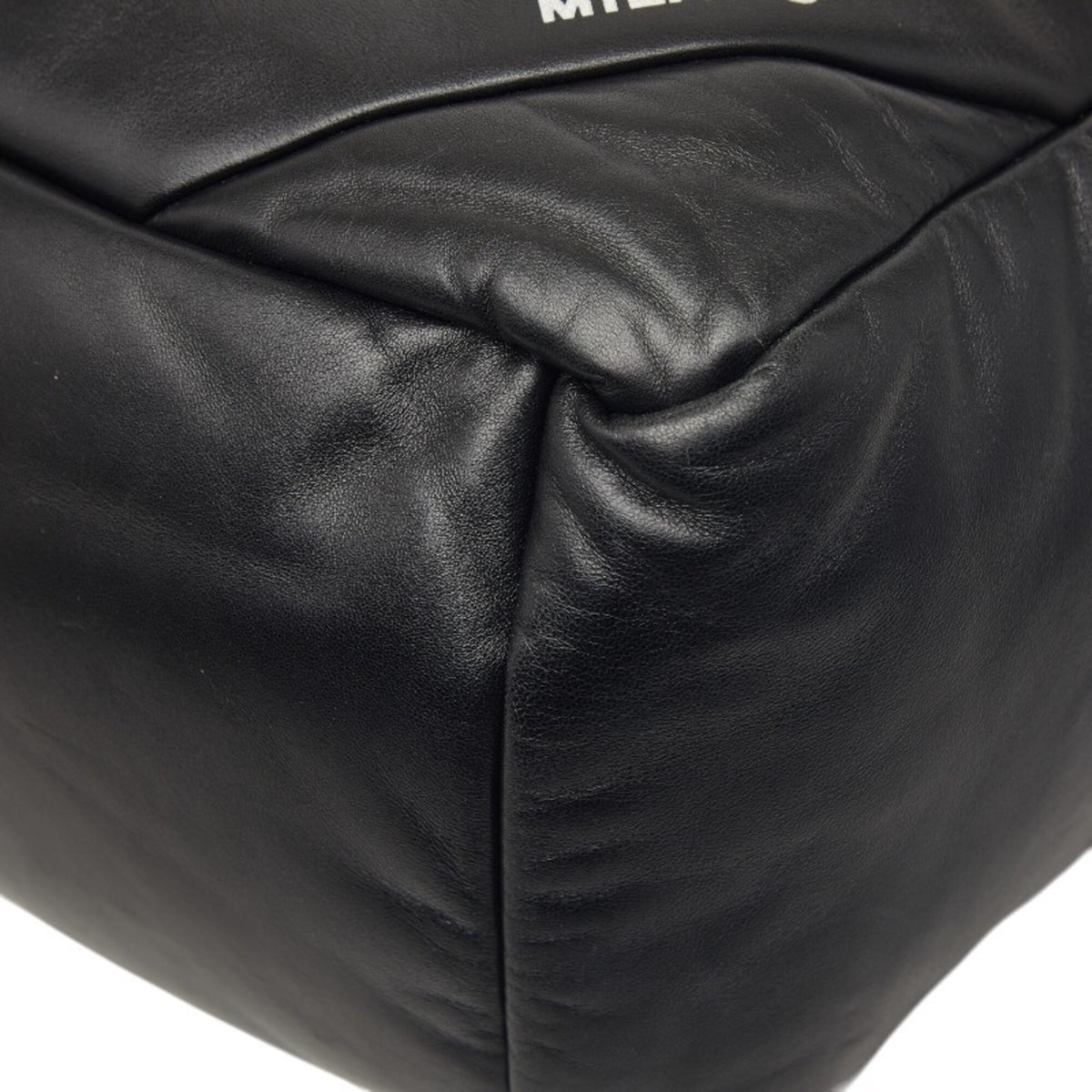 Prada Black Leather Shoulder Bag Tote Bag (Pre-Owned)