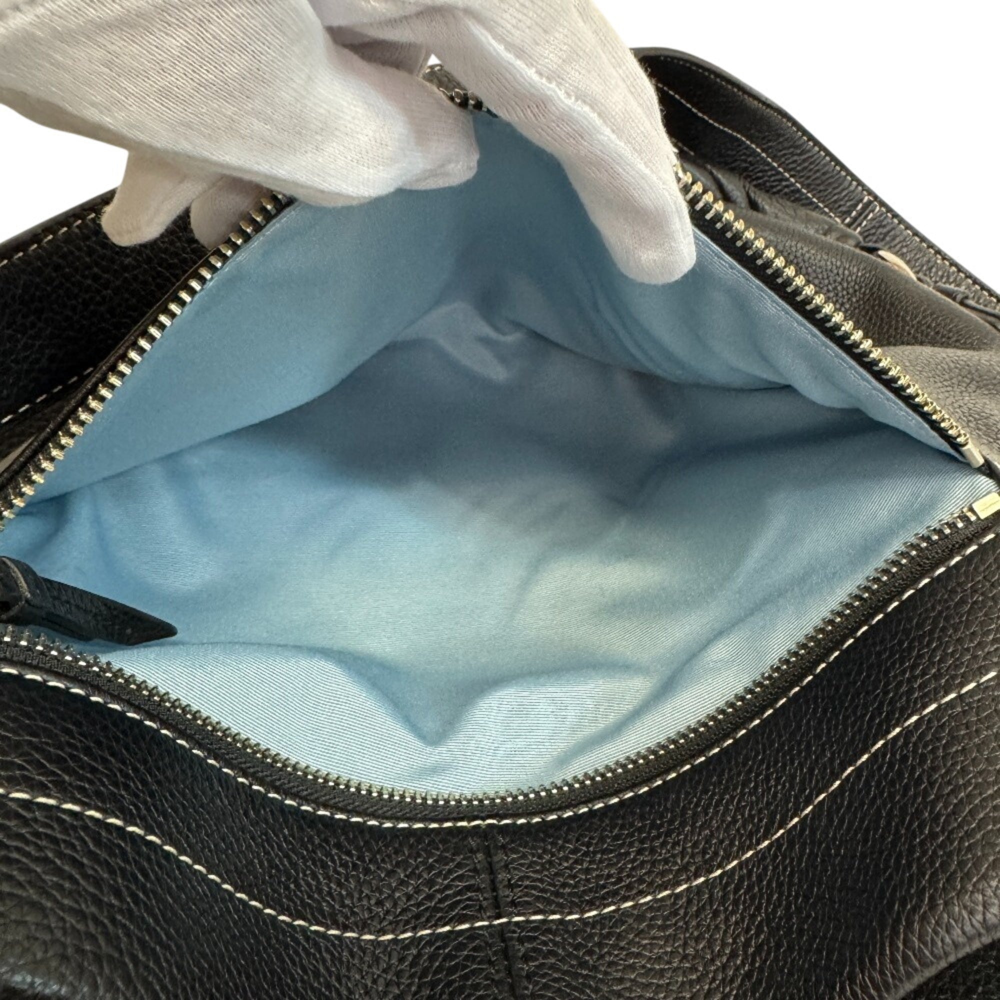 Coach Black Leather Shoulder Bag (Pre-Owned)
