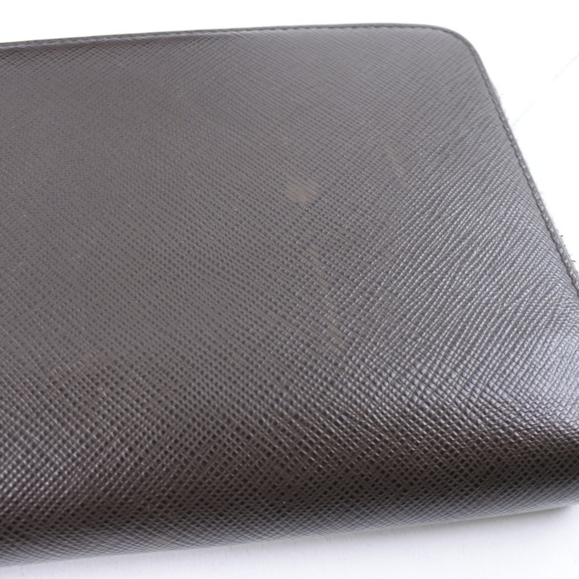 Prada Saffiano Caffe Dark Brown Nero Saffiano Long Wallet (Bi-Fold) (Pre-Owned)