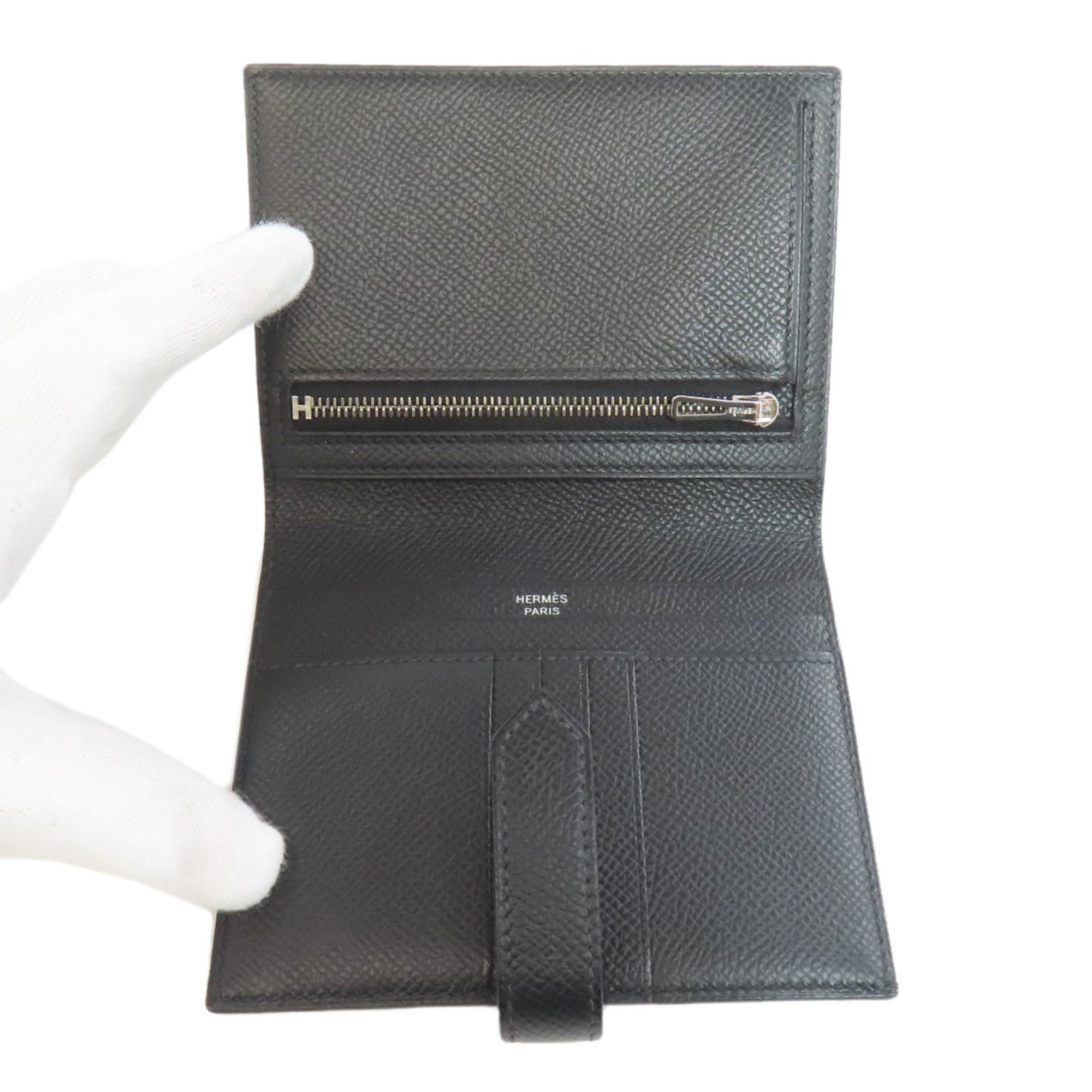 Hermes Black Epsom Leather Wallet (Bi-Fold) (Pre-Owned)