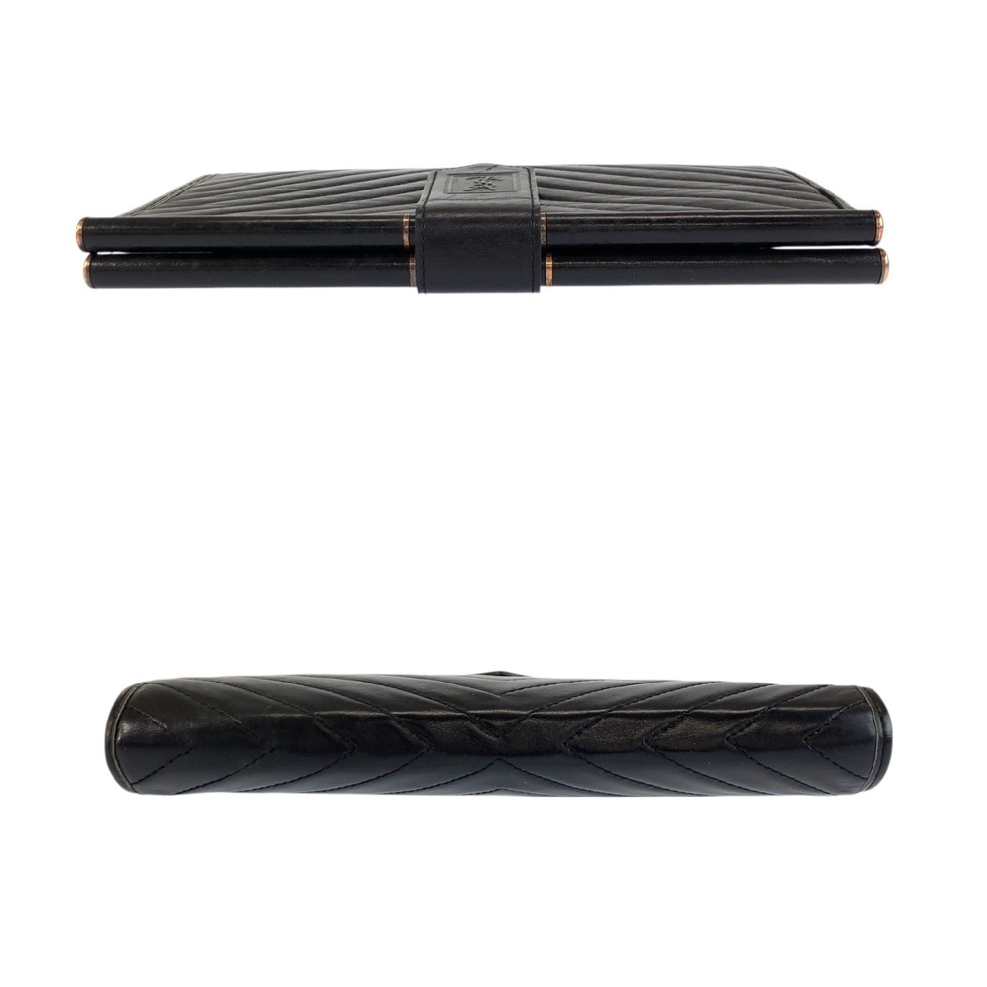 Yves Saint Laurent Black Leather Clutch Bag (Pre-Owned)