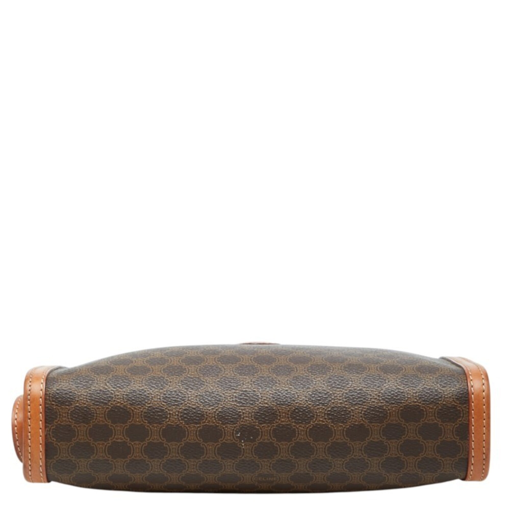 Celine Brown Pvc Leather Clutch Bag (Pre-Owned)