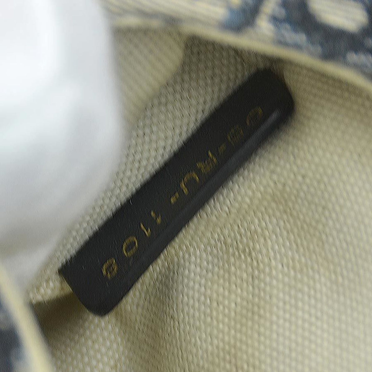 Christian Dior Navy Canvas Leather Handbag Saddle Bag Shoulder Bag (Pre-Owned)