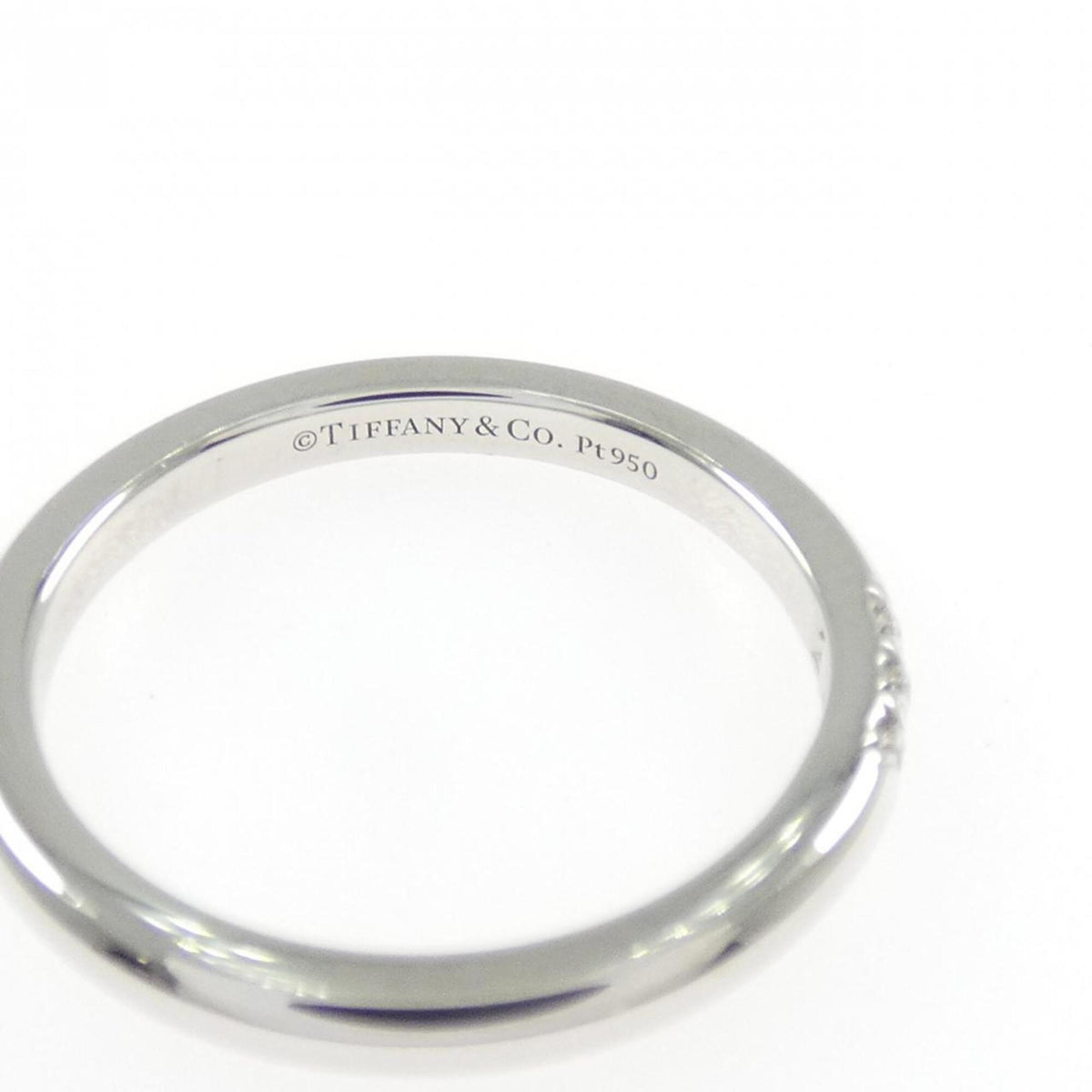 Tiffany Silver Platinum 950 Band Ring (Pre-Owned)