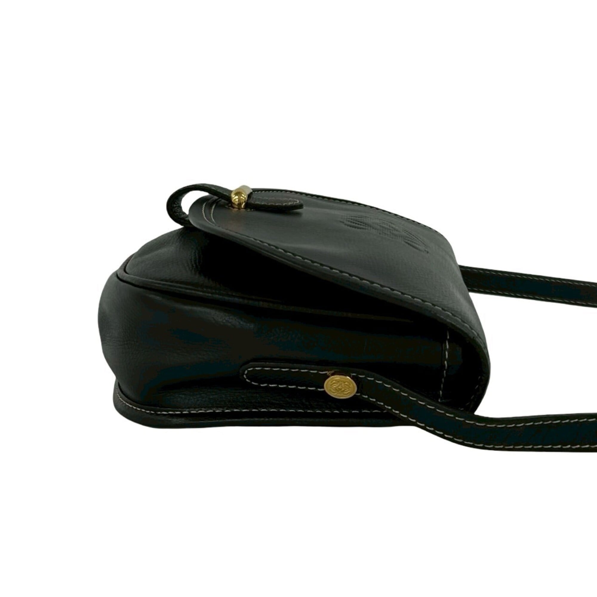 Loewe Black Leather Pochette Shoulder Bag (Pre-Owned)