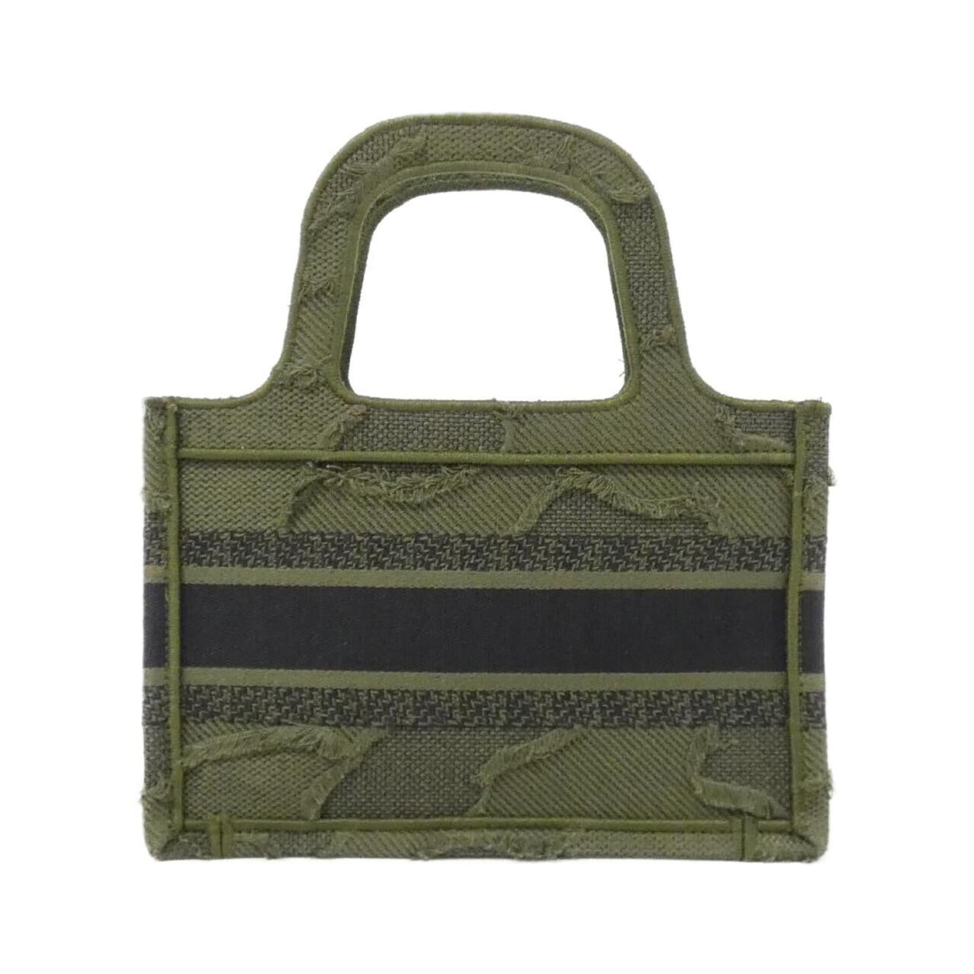 Christian Dior Khaki Canvas Handbag (Pre-Owned)