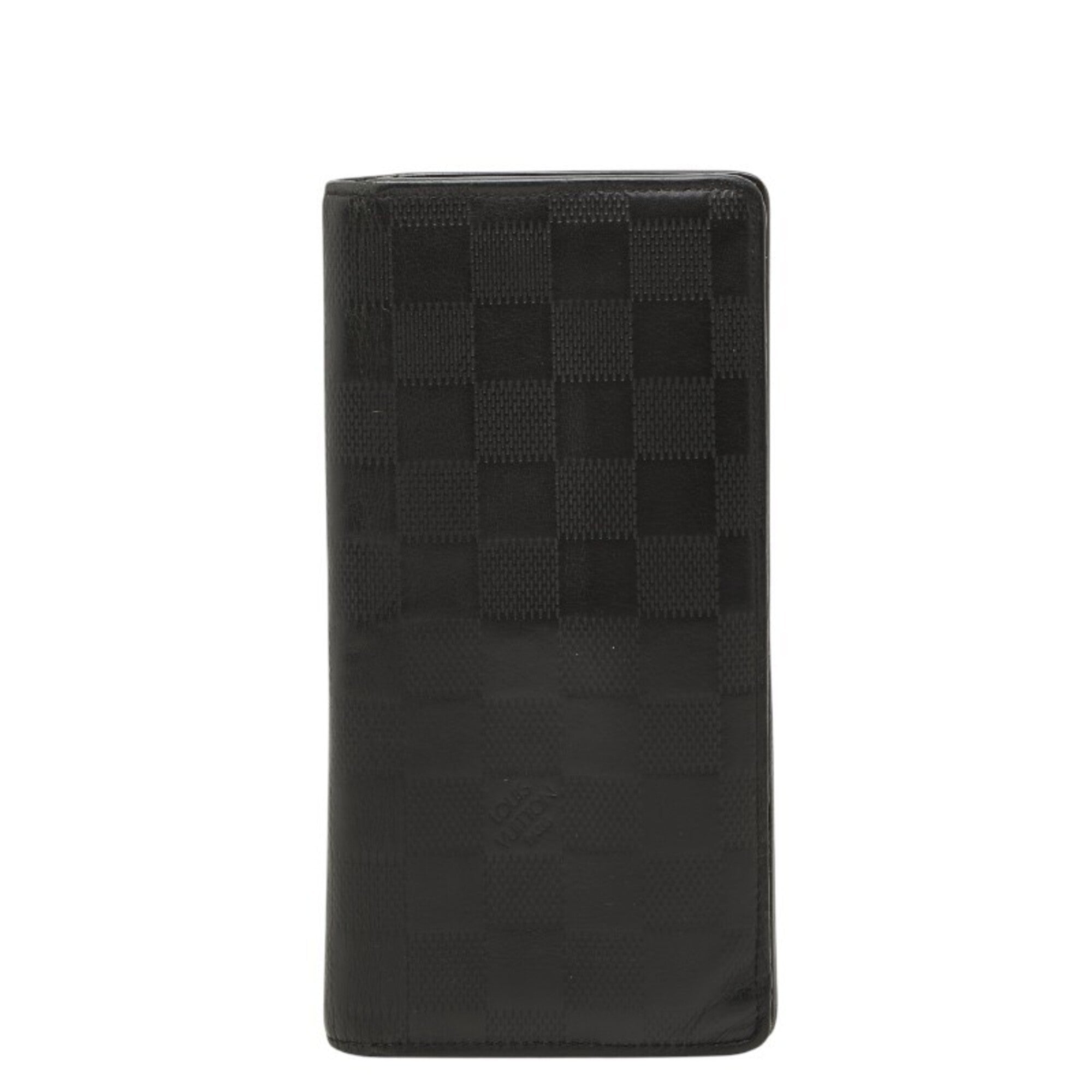 Louis Vuitton Black Onyx Leather Long Wallet (Bi-Fold) (Pre-Owned)