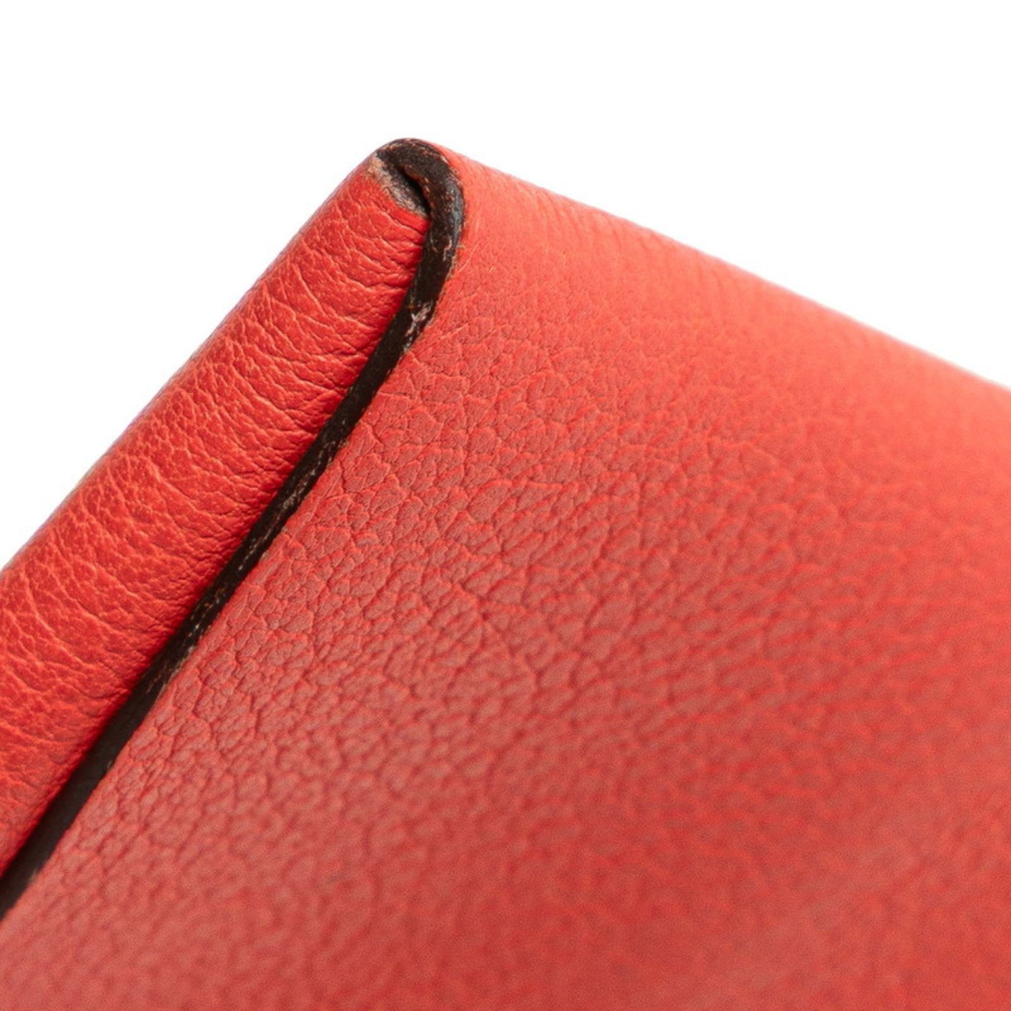 Hermes Bastia Pink Chevre Leather Coin Purse/Coin Case (Pre-Owned)