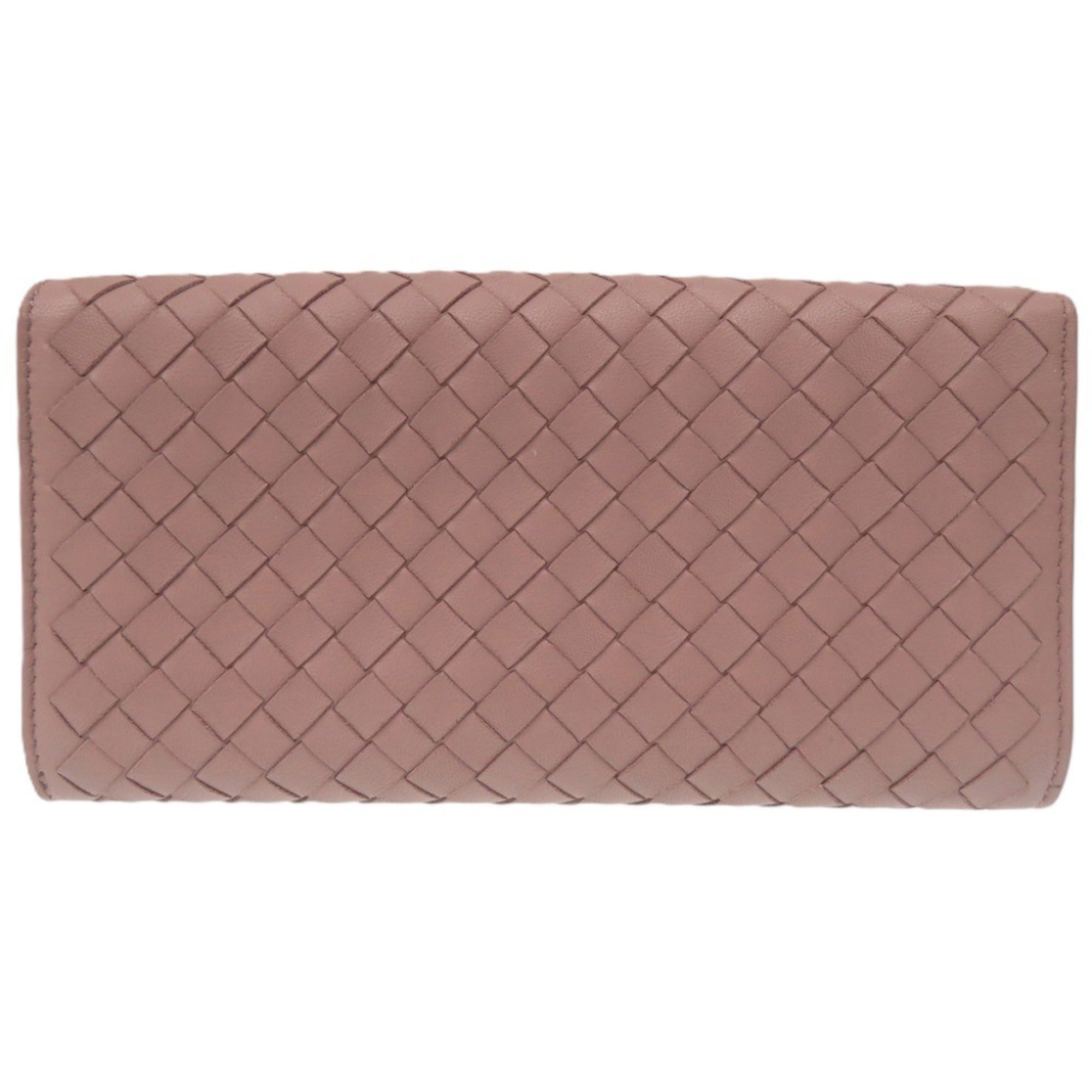 Bottega Veneta Pink Intrecciato Long Wallet (Bi-Fold) (Pre-Owned)