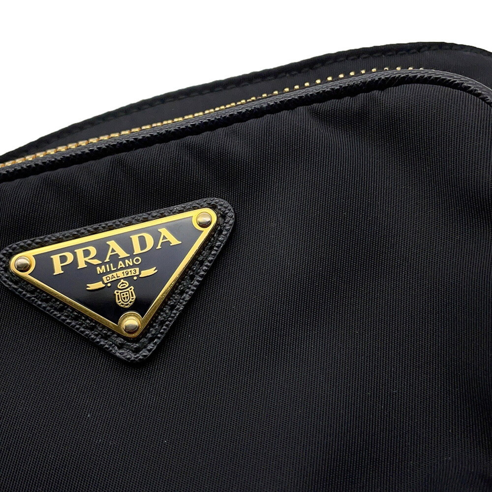 Prada Black Nylon Handbag Shoulder Bag (Pre-Owned)