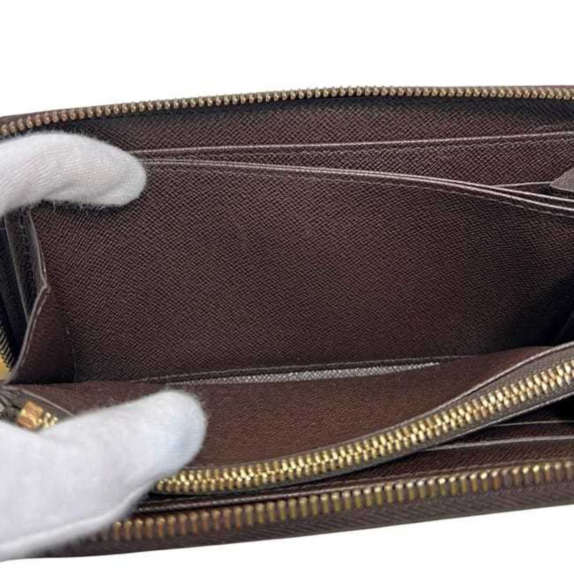 Louis Vuitton Damier Brown Damier Canvas Ebene Damier Canvas Coin Purse/Coin Case (Pre-Owned)