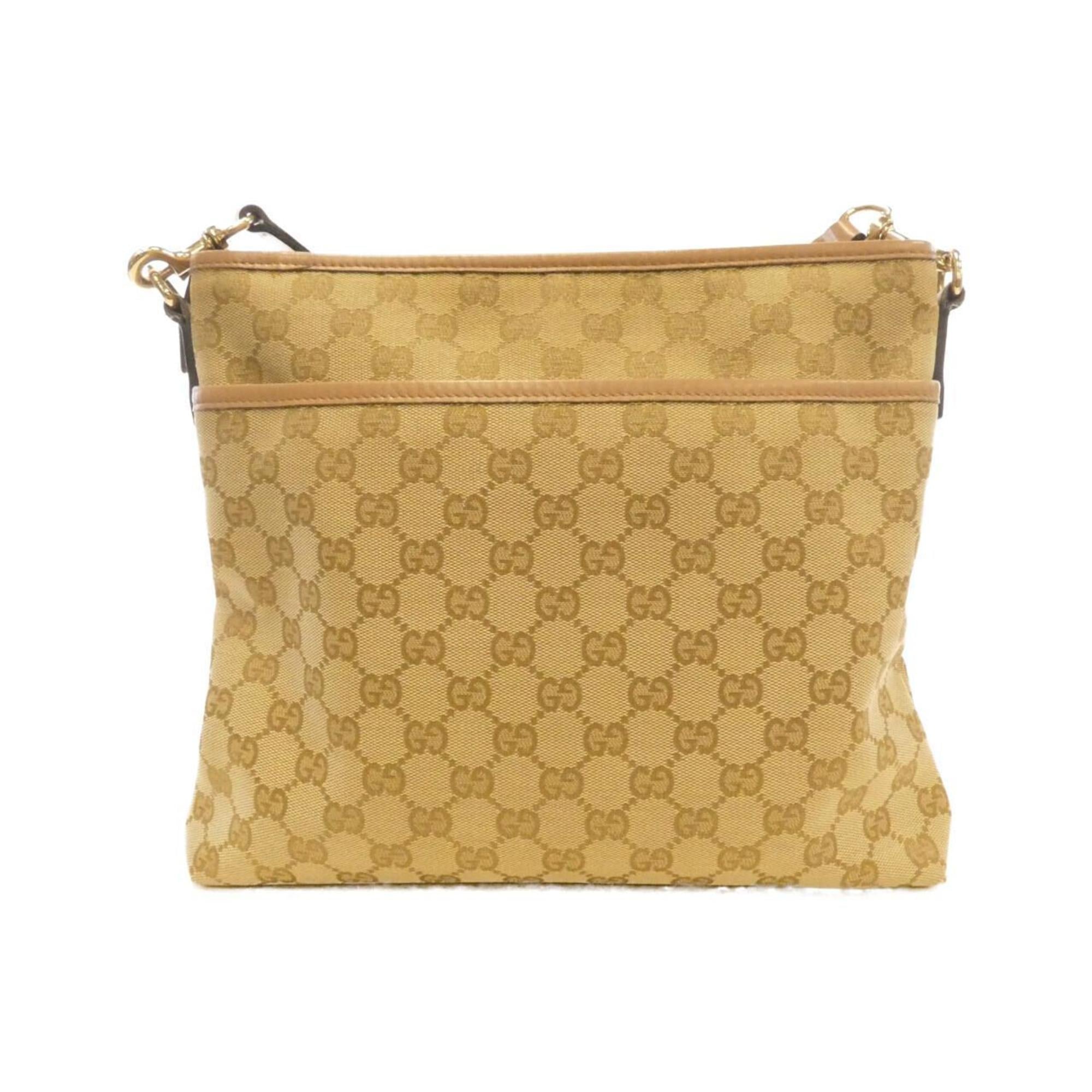 Gucci Gg Canvas Beige Pink Gg Canvas Shoulder Bag (Pre-Owned)