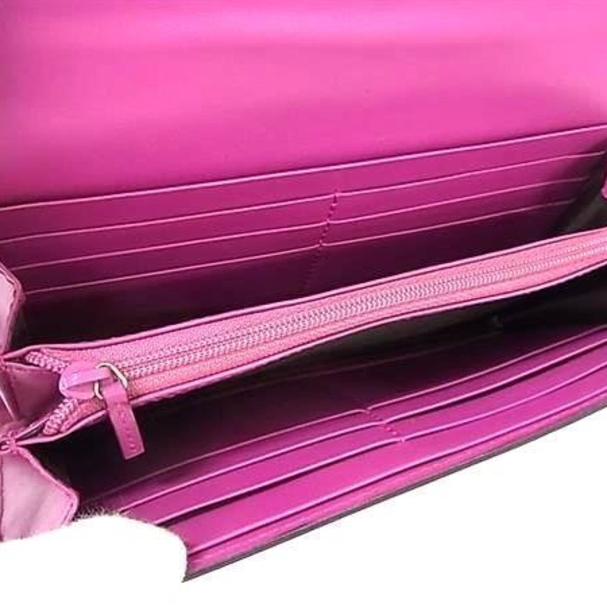 Gucci Purple Leather Long Wallet (Bi-Fold) (Pre-Owned)