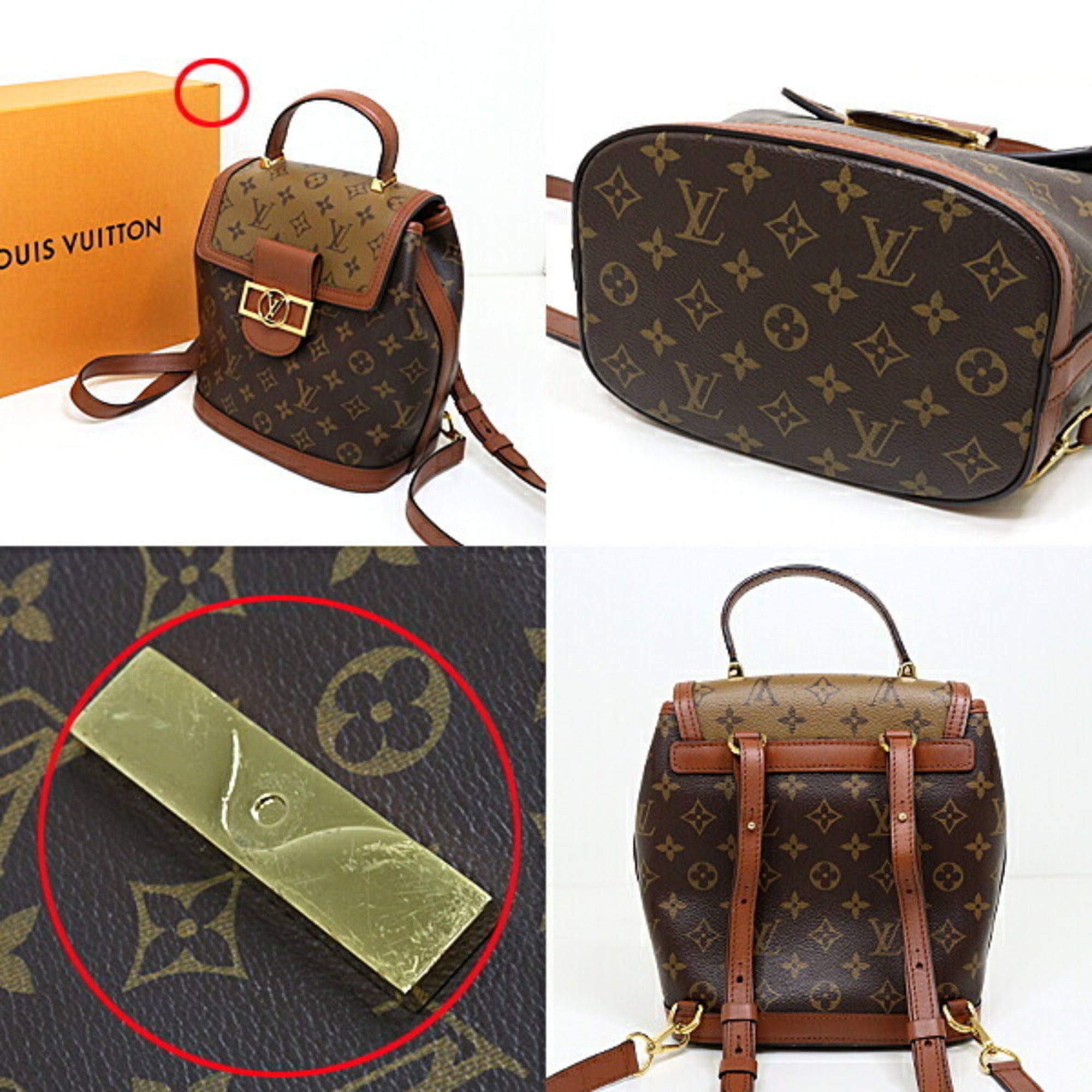 Louis Vuitton Monogram Reverse Beige Brown Monogram Monogram Reverse Monogram Backpack (Pre-Owned)