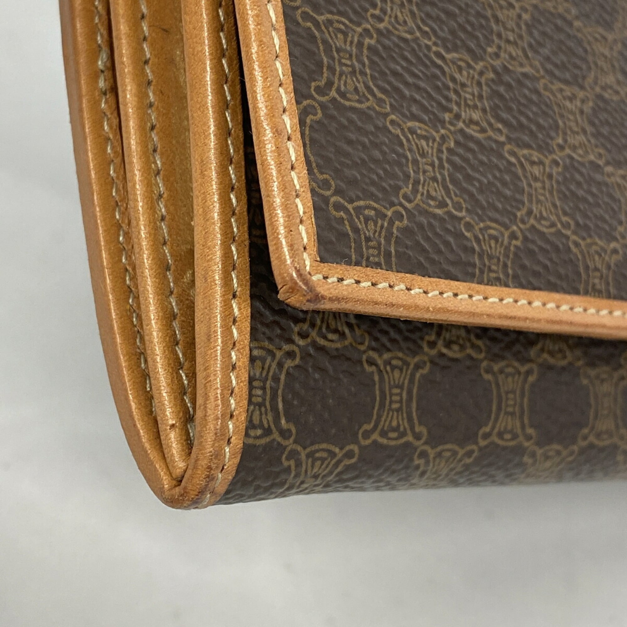 Celine Brown Pvc Long Wallet (Bi-Fold) (Pre-Owned)