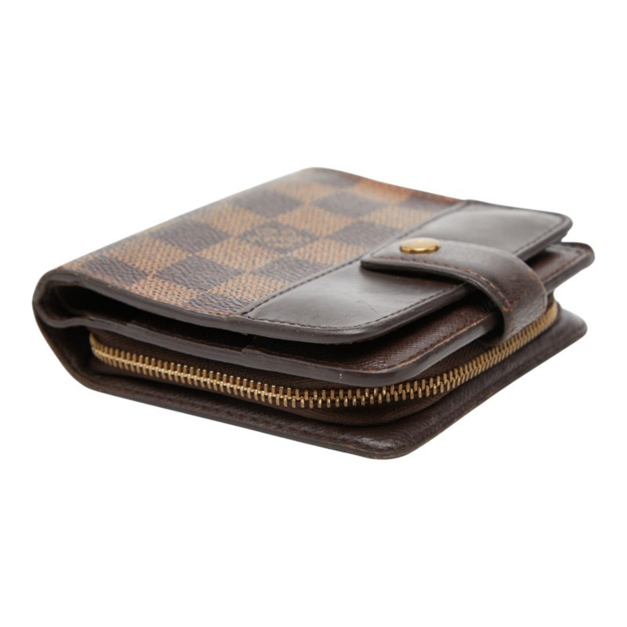 Louis Vuitton Damier Brown Ebene Pvc Leather Wallet (Bi-Fold) (Pre-Owned)