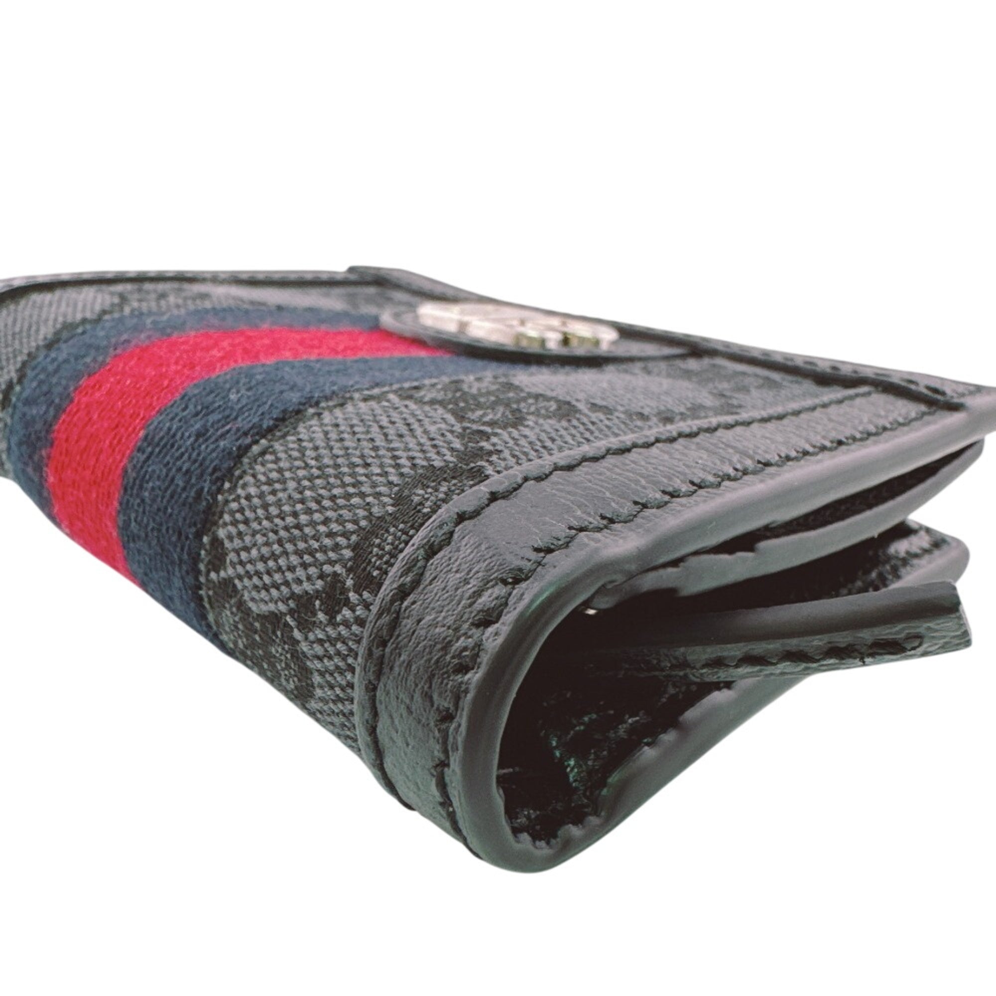 Gucci Black Leather Canvas Wallet (Bi-Fold) (Pre-Owned)