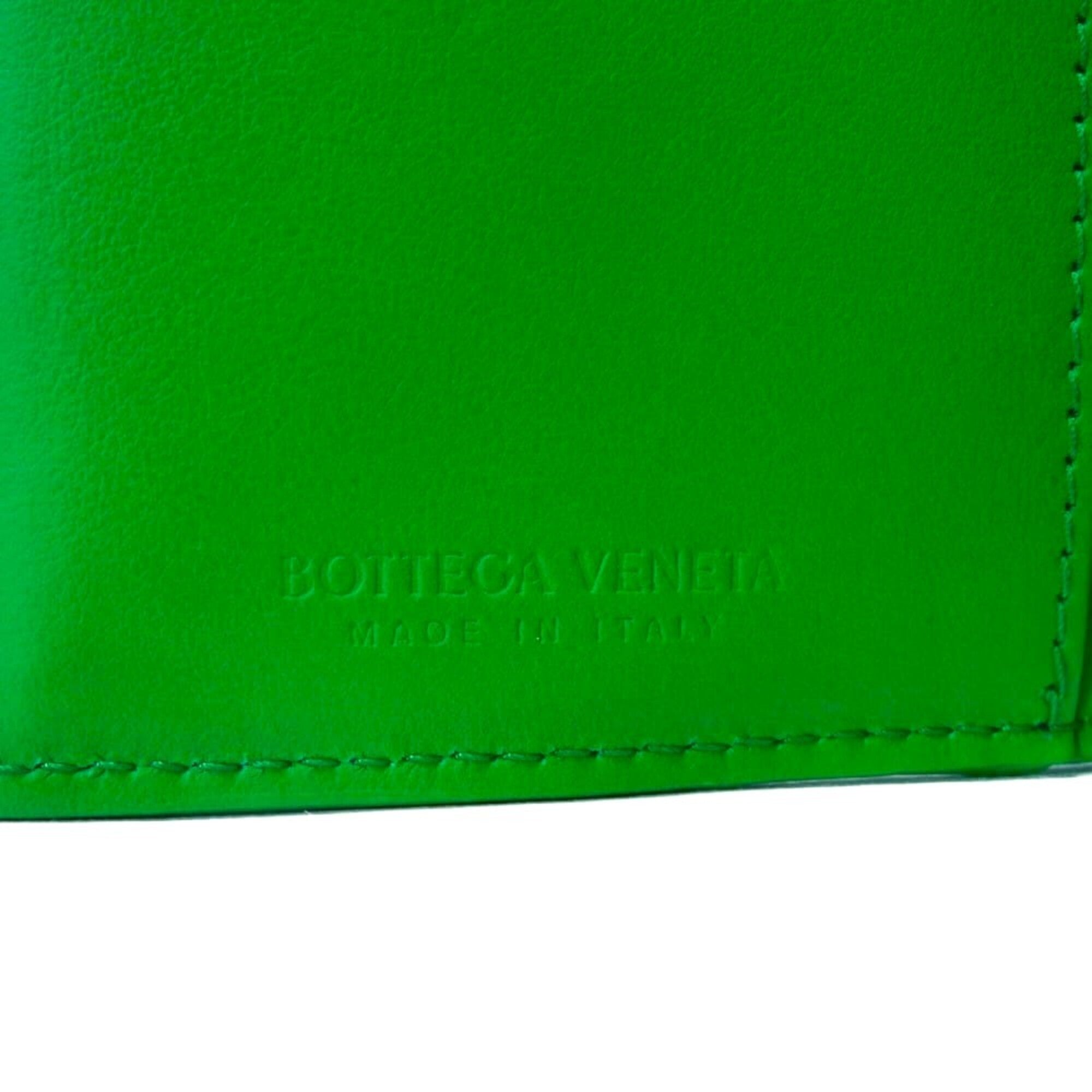 Bottega Veneta Green Leather Long Wallet (Bi-Fold) (Pre-Owned)