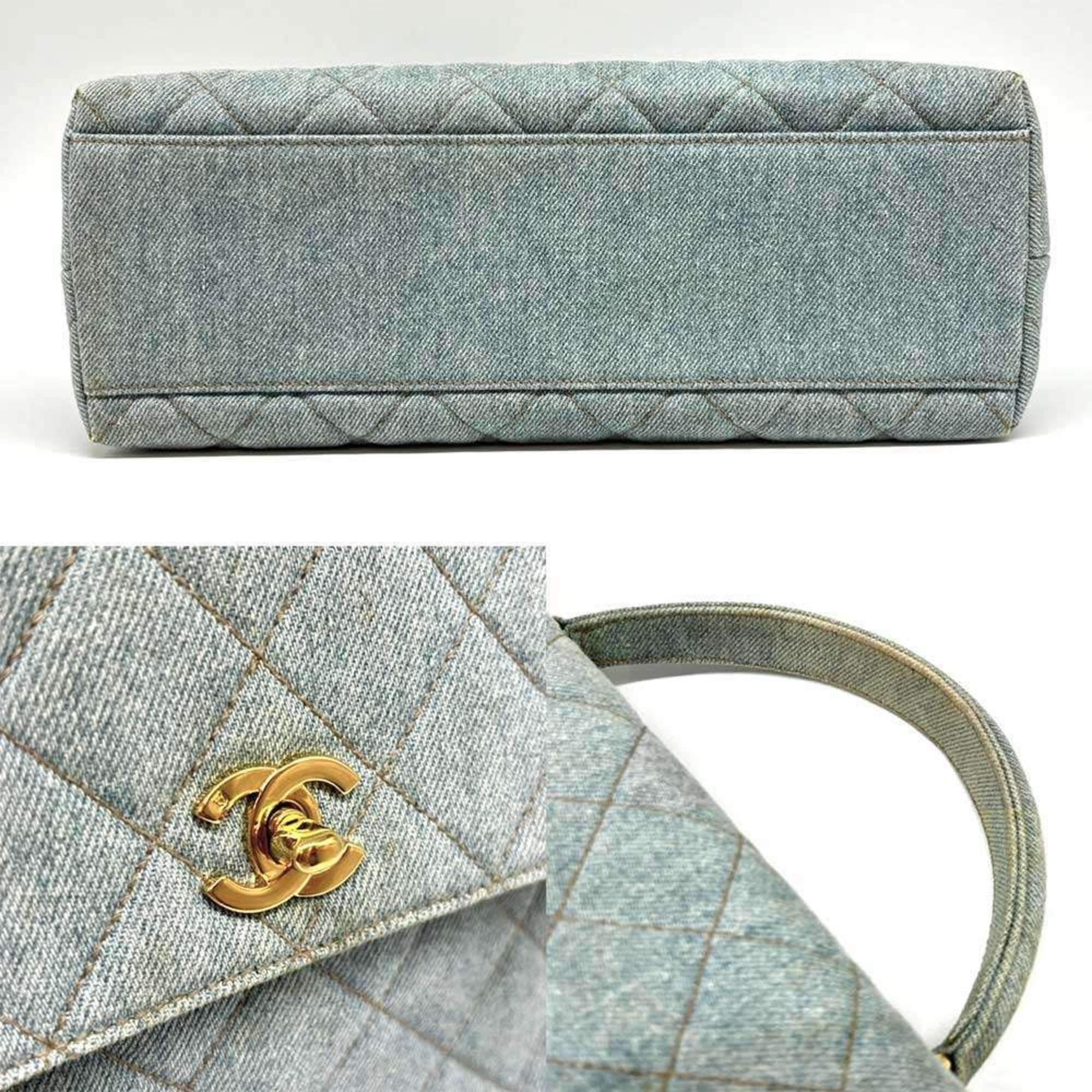 Chanel Denim Denim Leather Handbag (Pre-Owned)