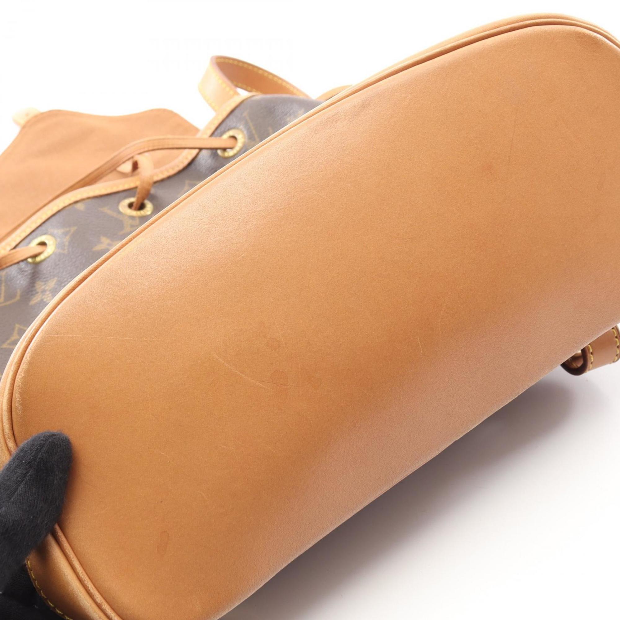 Louis Vuitton Brown Monogram Coated Canvas Leather Backpack Handbag (Pre-Owned)