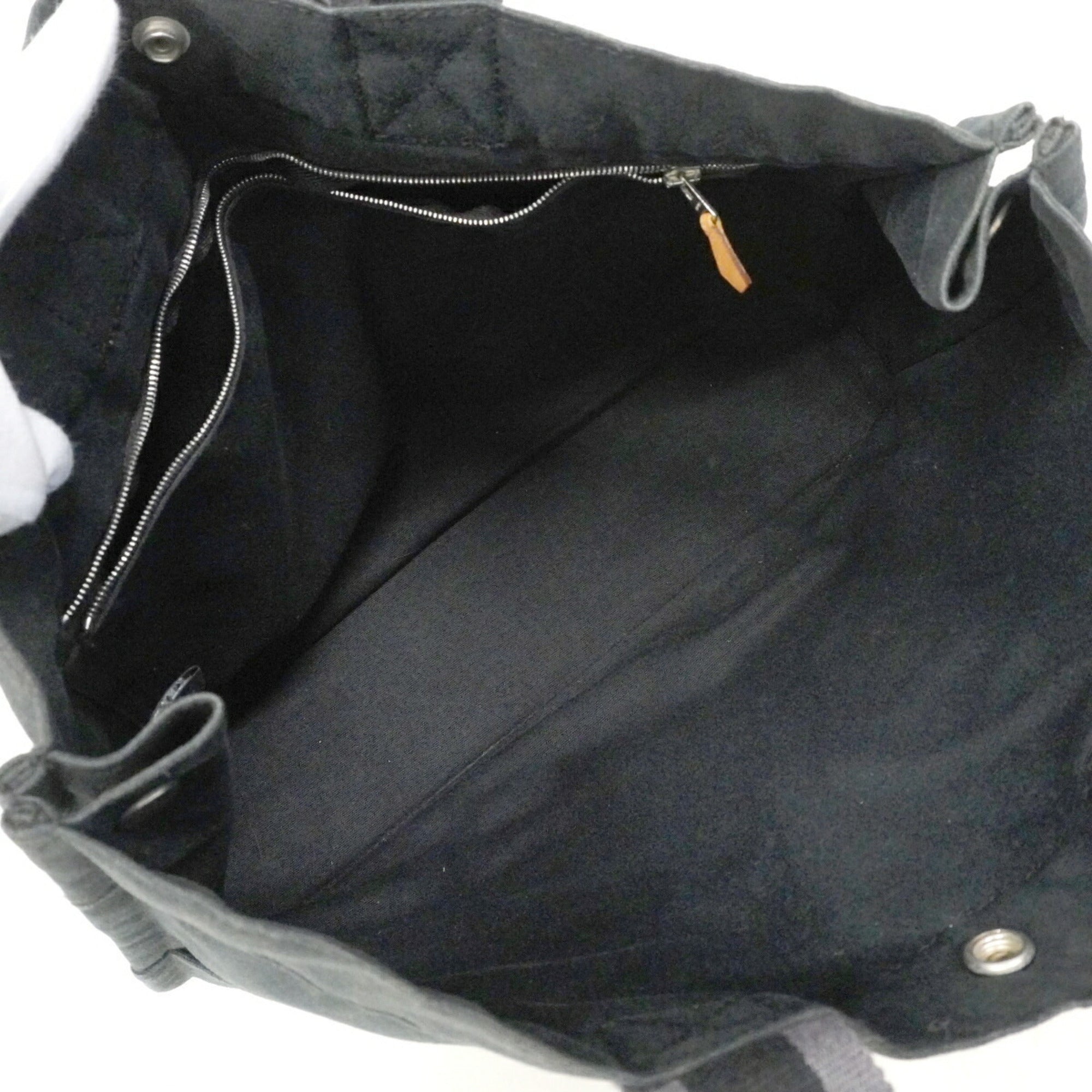Hermes Black Canvas Tote Bag (Pre-Owned)