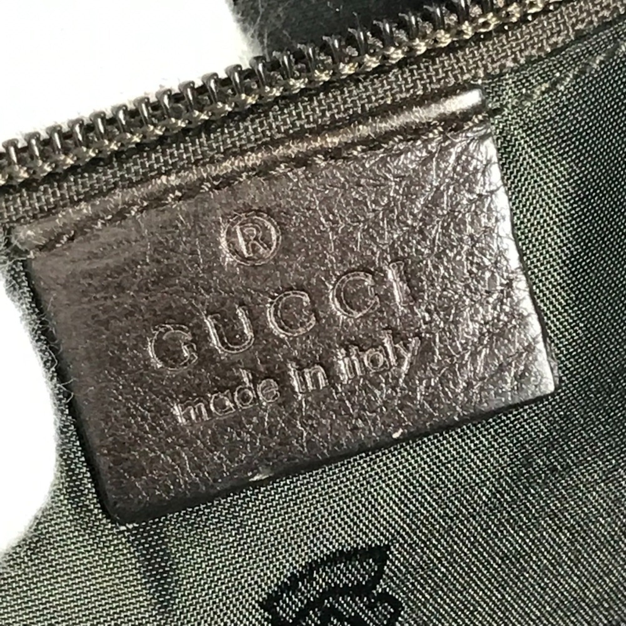 Gucci Brown Leather Pochette Shoulder Bag (Pre-Owned)