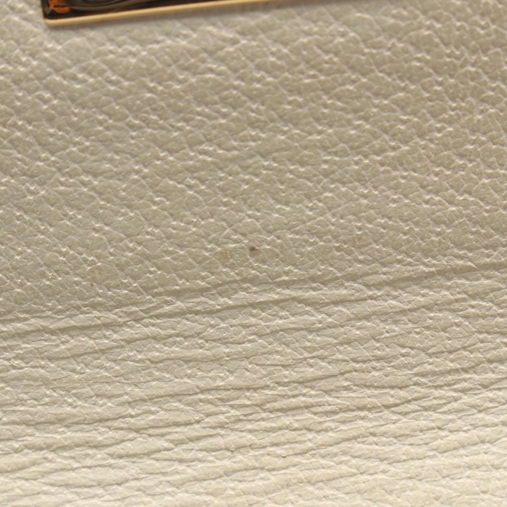 Gucci Gold Ivory Leather Long Wallet (Bi-Fold) (Pre-Owned)