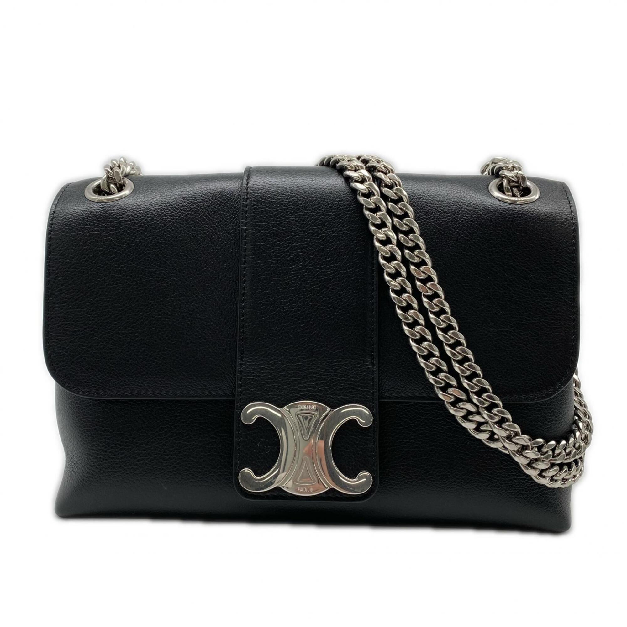 Celine Black Leather Shoulder Bag (Pre-Owned)