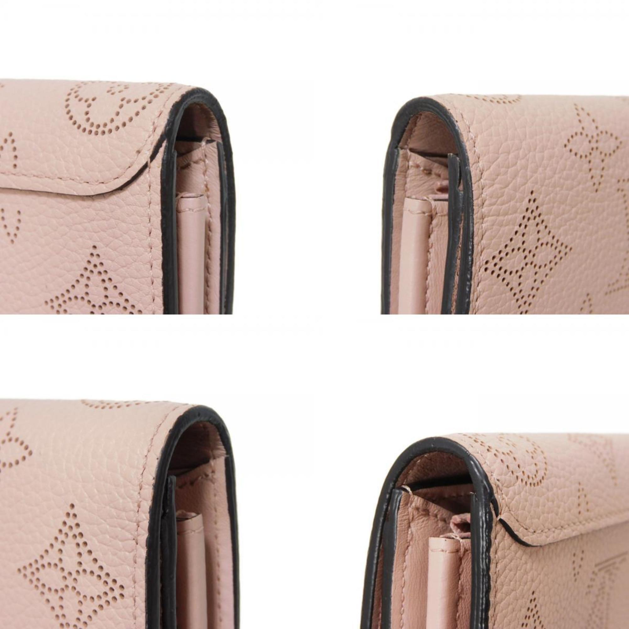 Louis Vuitton Magnolia Pink Mahina Leather Long Wallet (Bi-Fold) (Pre-Owned)