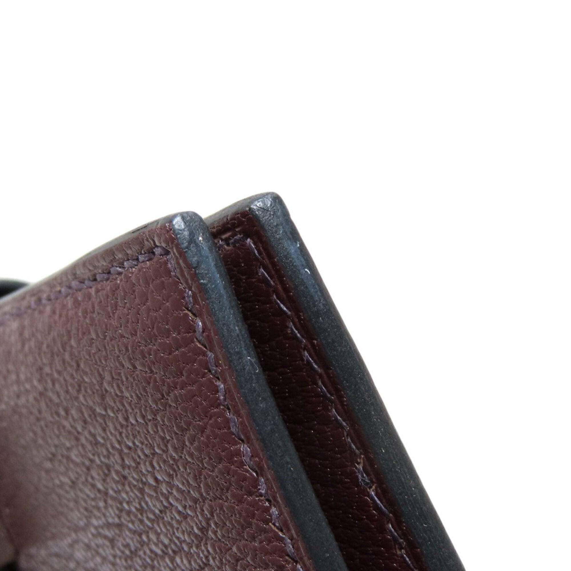 Hermes Bordeaux Chevre Leather Wallet (Bi-Fold) (Pre-Owned)