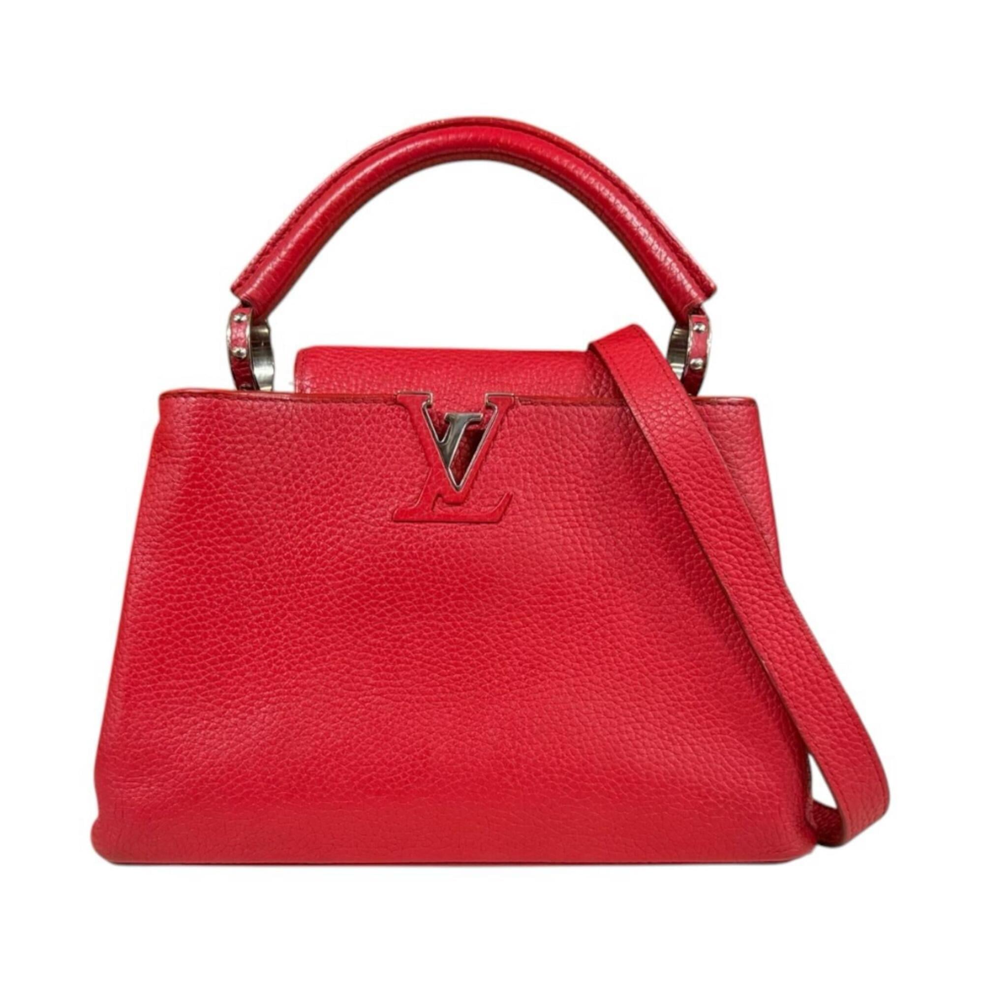 Louis Vuitton Red Color Ruby Leather Handbag Shoulder Bag (Pre-Owned)