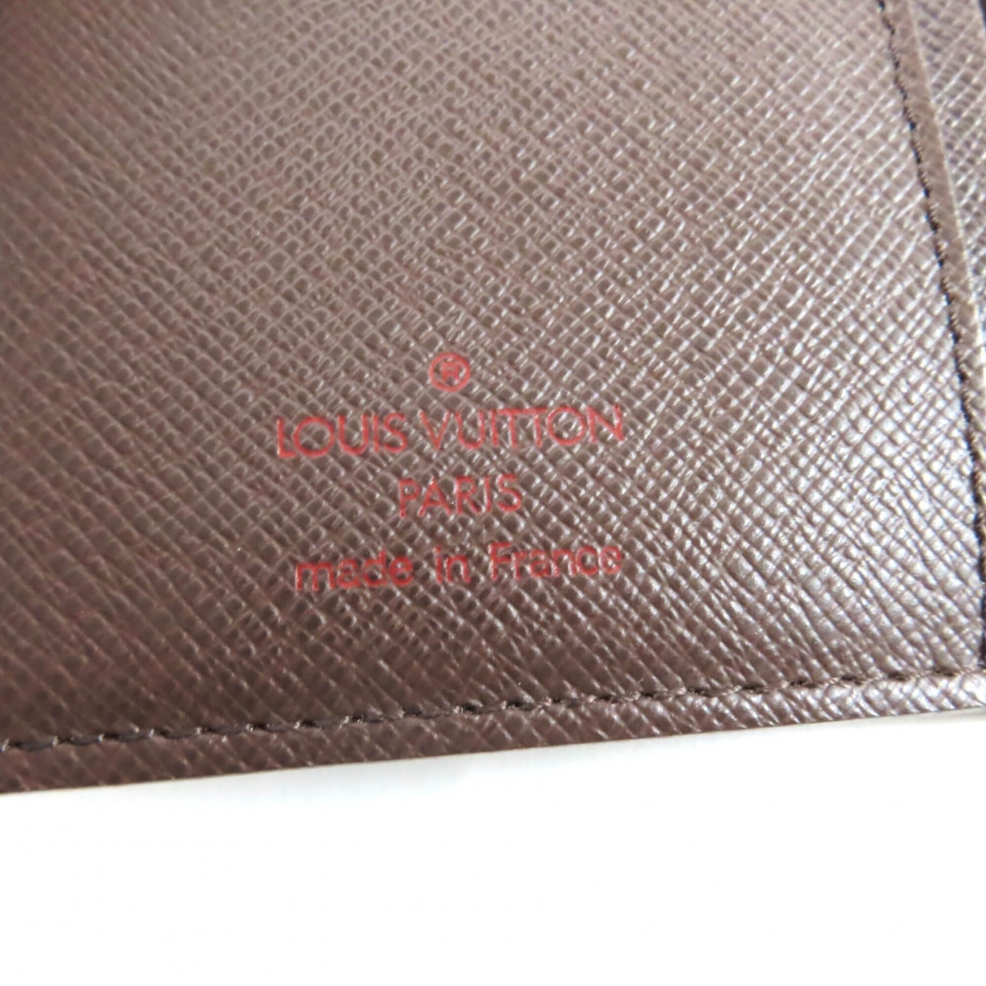 Louis Vuitton Brown Damier Canvas Leather Wallet (Bi-Fold) (Pre-Owned)