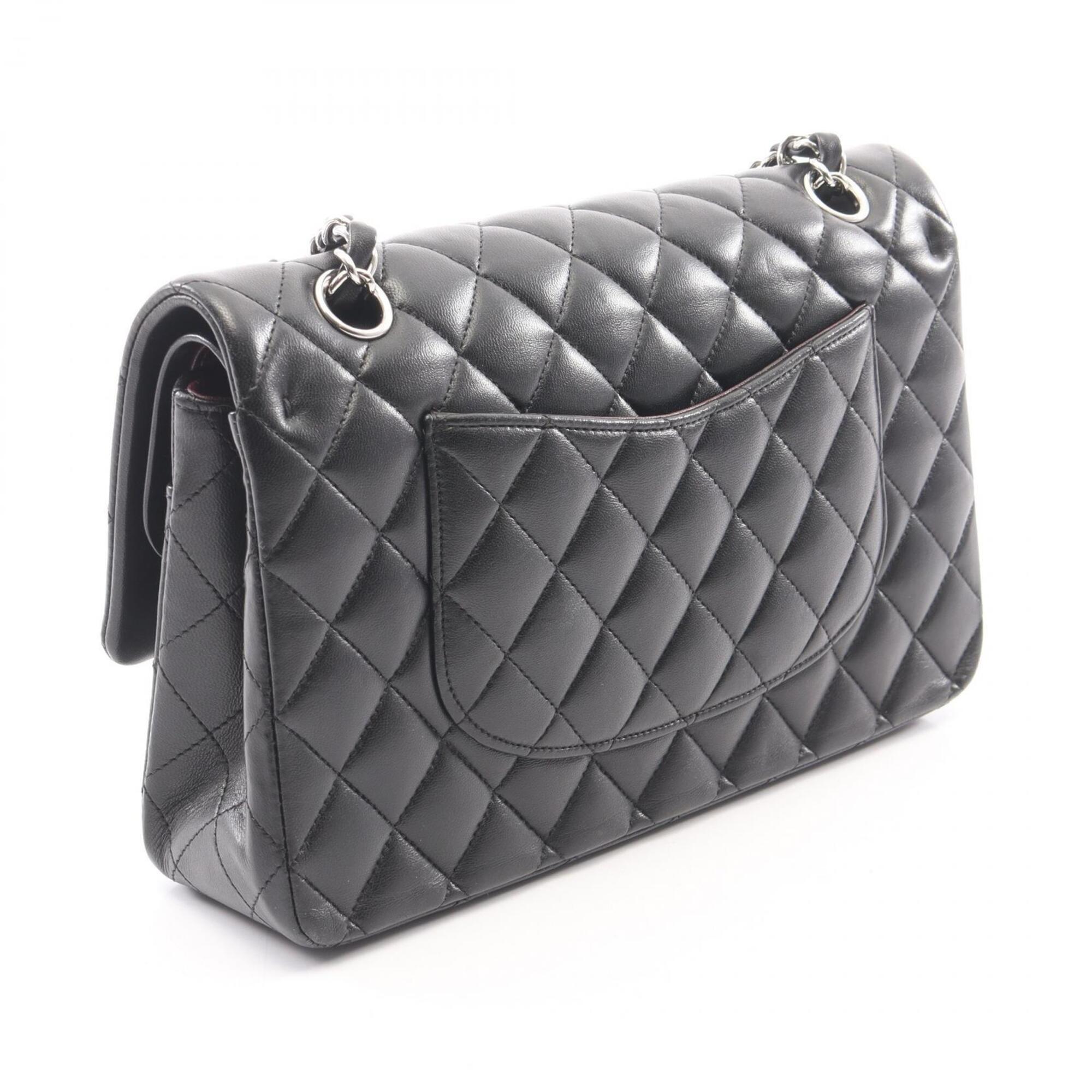 Chanel Black Leather Handbag Shoulder Bag (Pre-Owned)