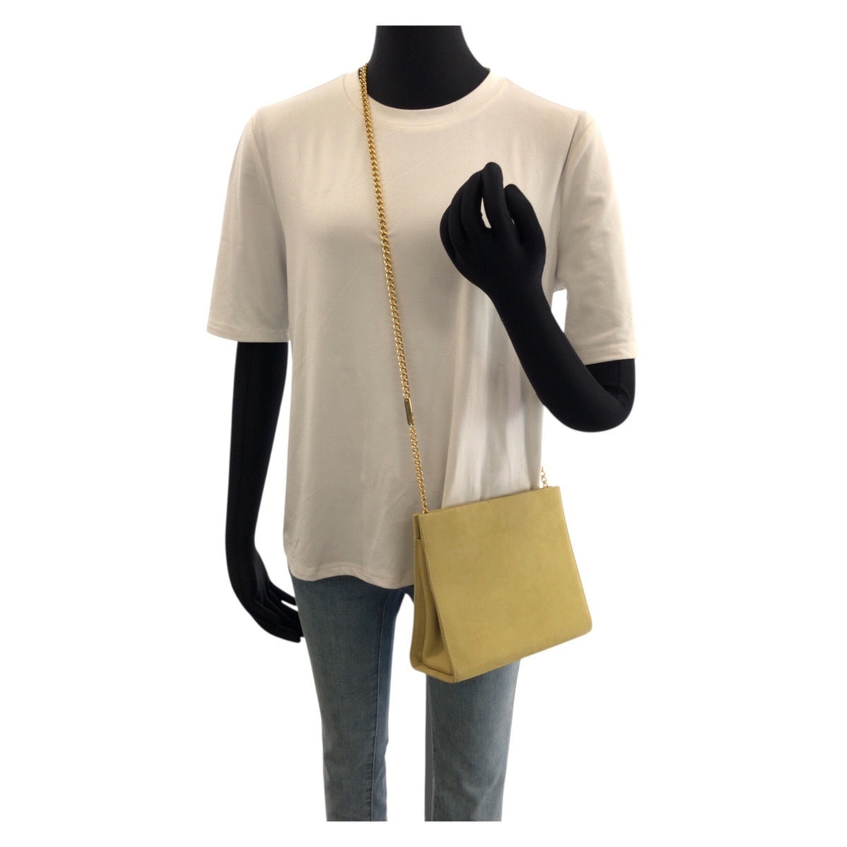 Salvatore Ferragamo Yellow Suede Shoulder Bag (Pre-Owned)