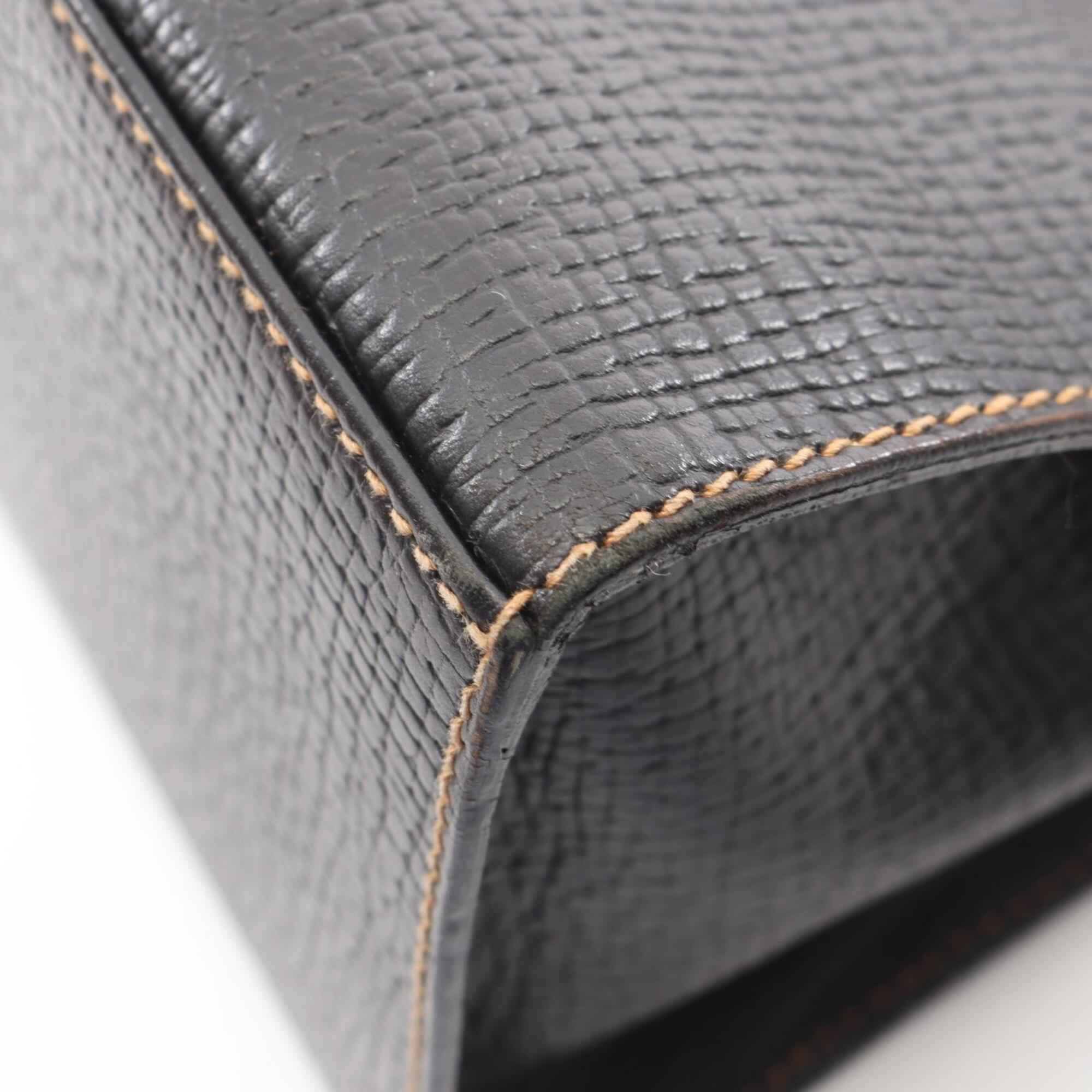 Loewe Black Leather Handbag Tote Bag (Pre-Owned)