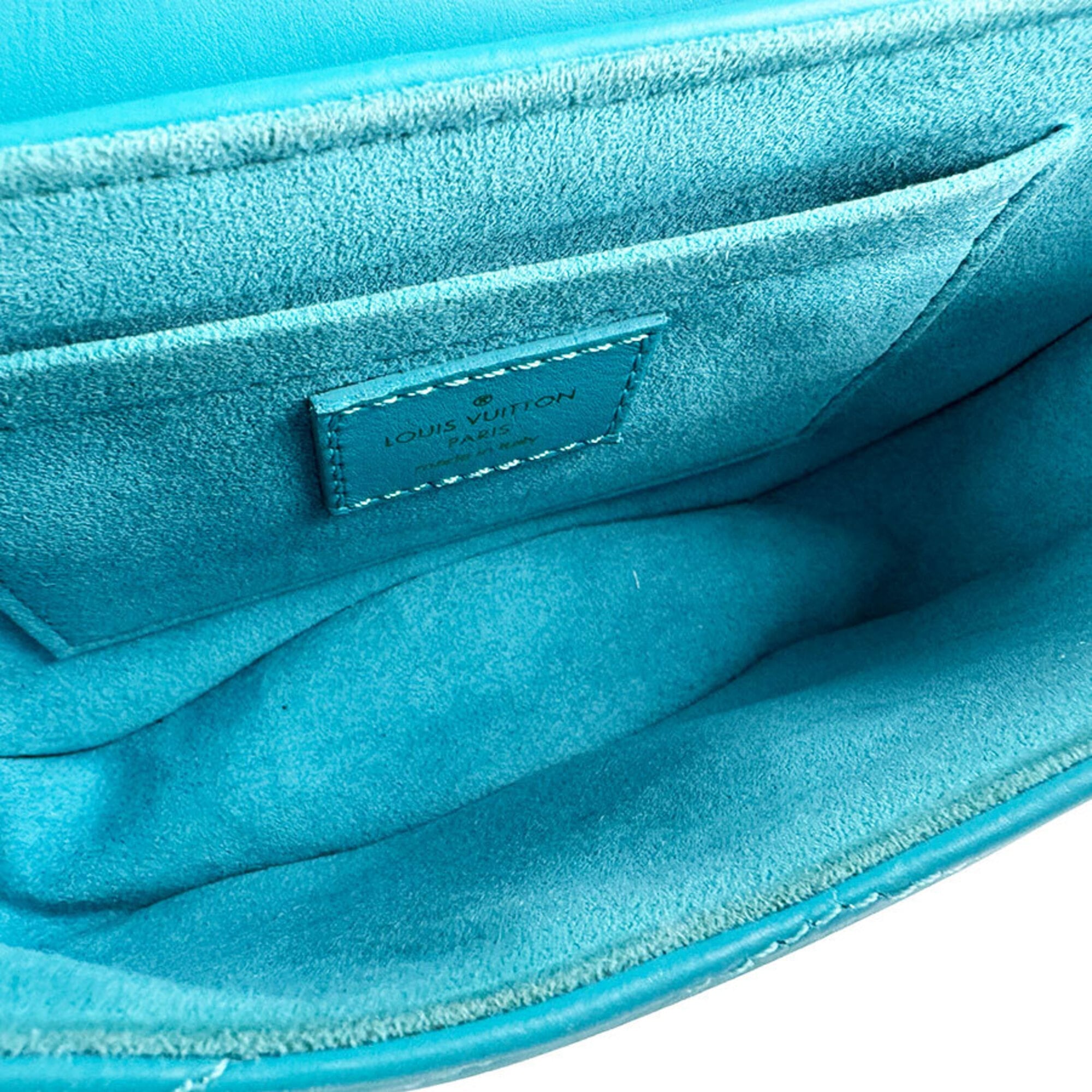 Louis Vuitton Turquoise Leather Shoulder Bag (Pre-Owned)