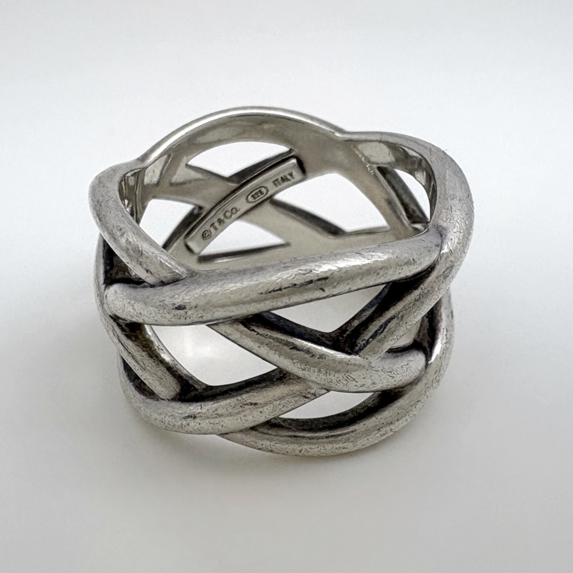 Tiffany Silver 925 Band Ring (Pre-Owned)