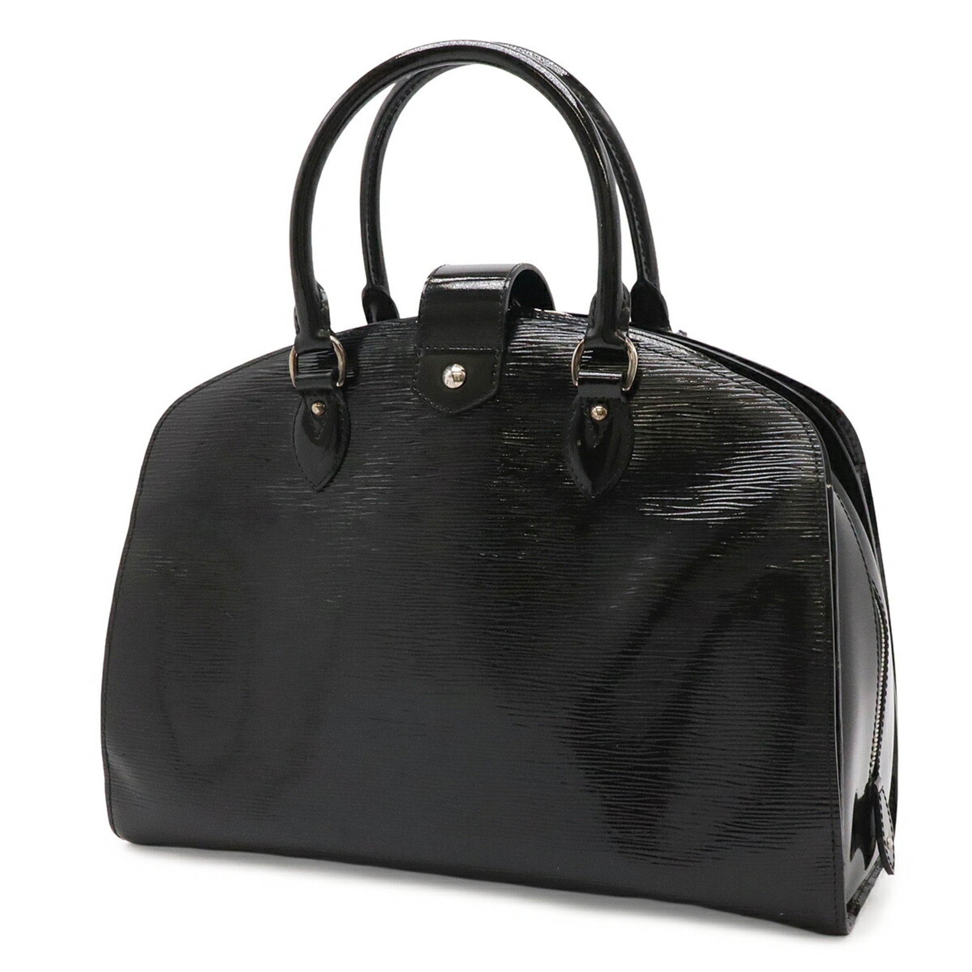 Louis Vuitton Black Noir Leather Handbag Tote Bag (Pre-Owned)