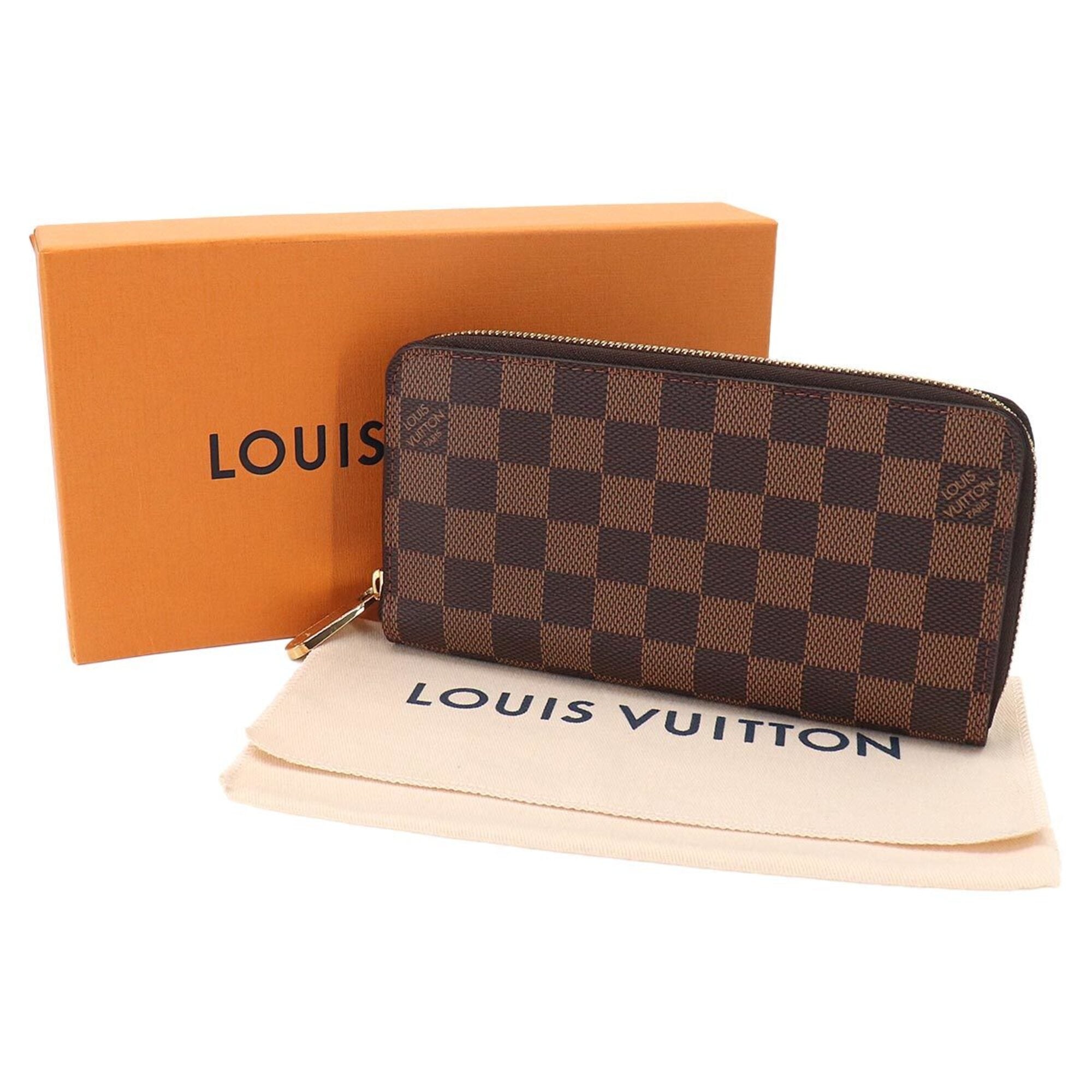 Louis Vuitton Damier Ebene Damier Canvas Long Wallet (Bi-Fold) (Pre-Owned)