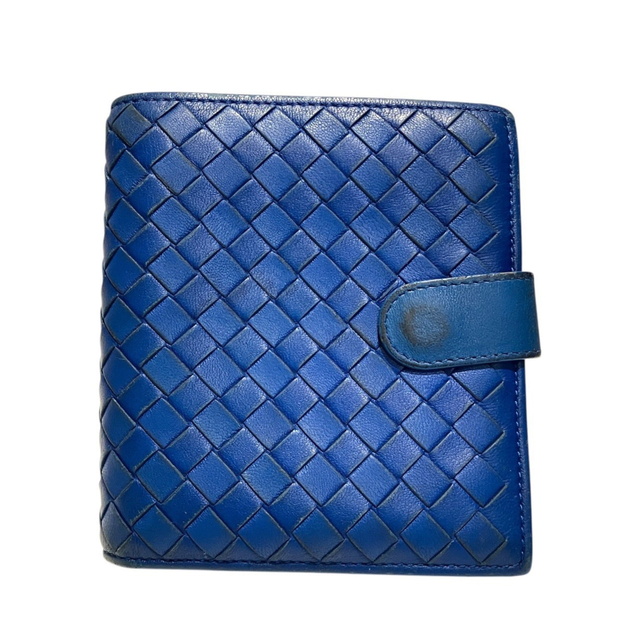 Bottega Veneta Blue Leather Wallet (Bi-Fold) (Pre-Owned)