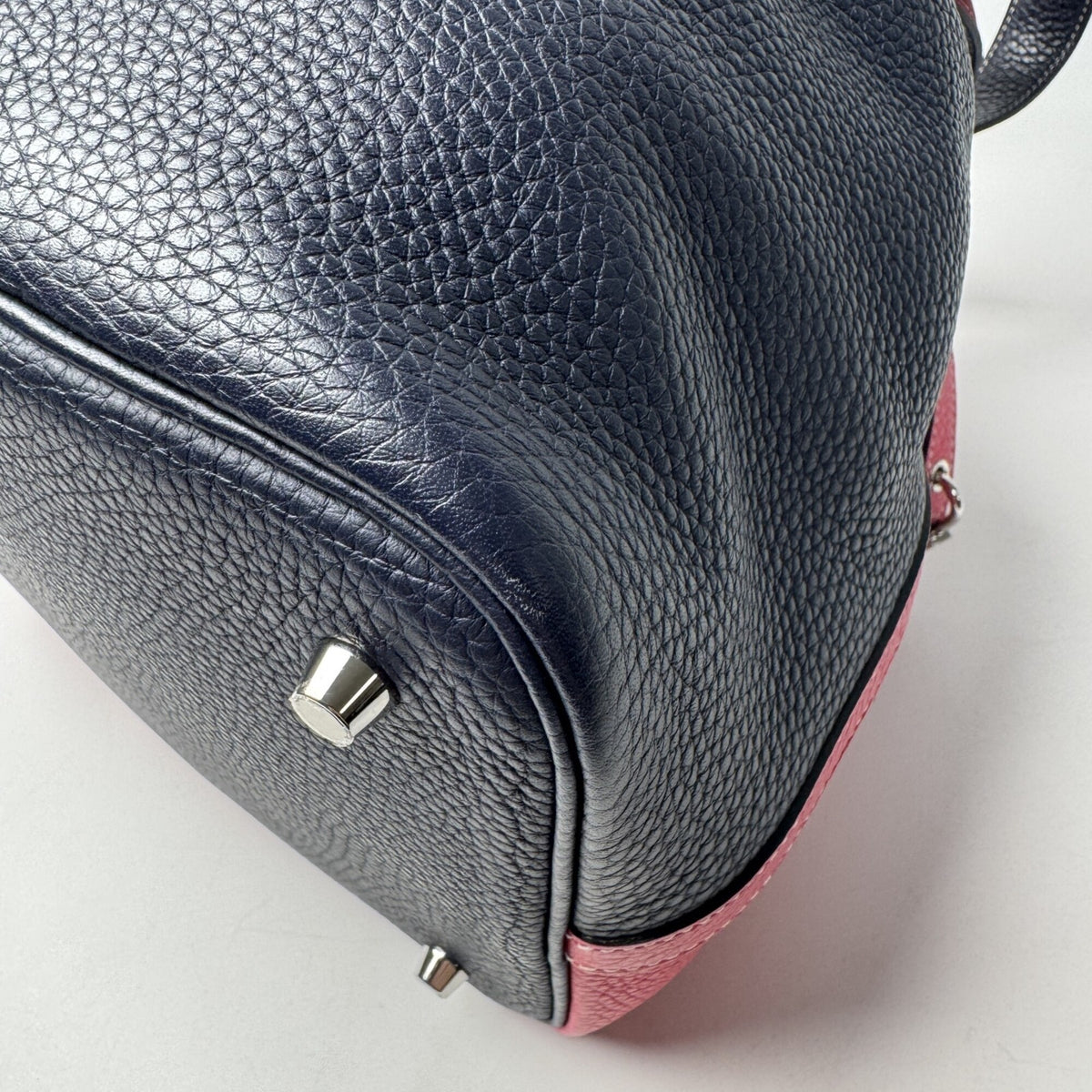 Hermes Blue Nuit Taurillon Clemence Leather Handbag (Pre-Owned)