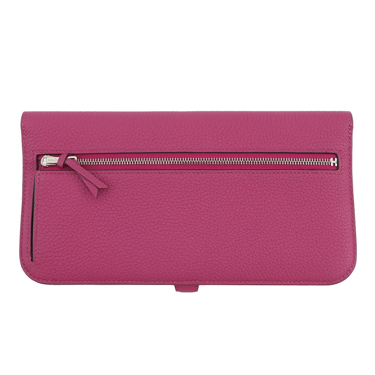 Hermes Kara Rose Purple Togo Leather Long Wallet (Bi-Fold) (Pre-Owned)