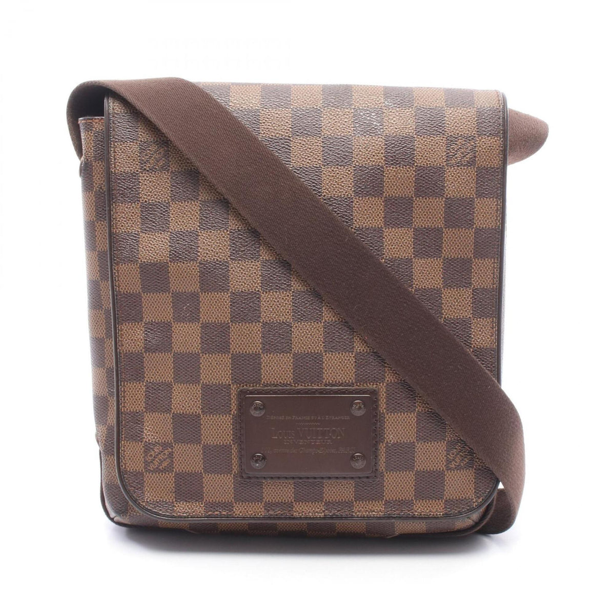 Louis Vuitton Damier Brown Coated Canvas Leather Shoulder Bag (Pre-Owned)