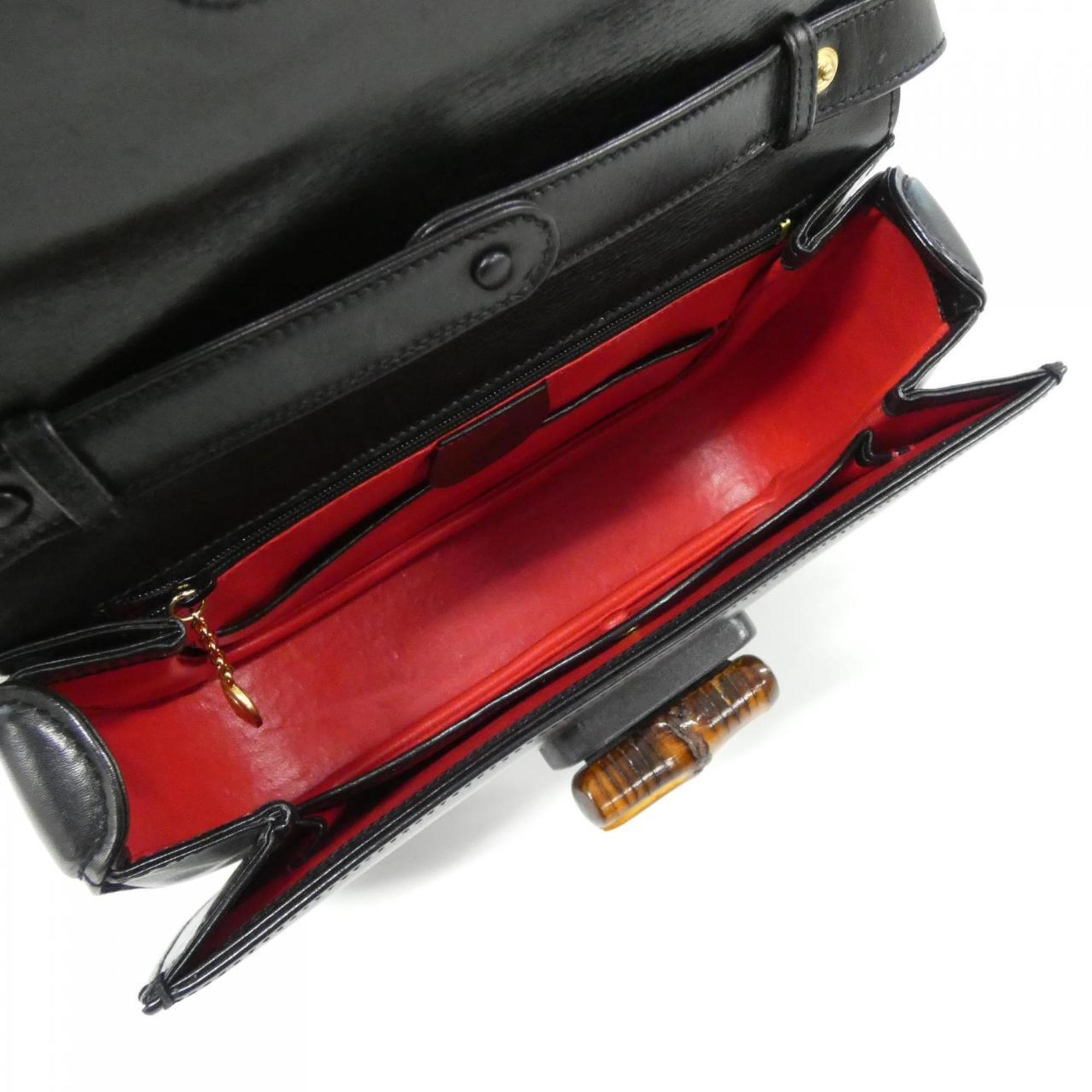 Gucci Black Leather Handbag (Pre-Owned)