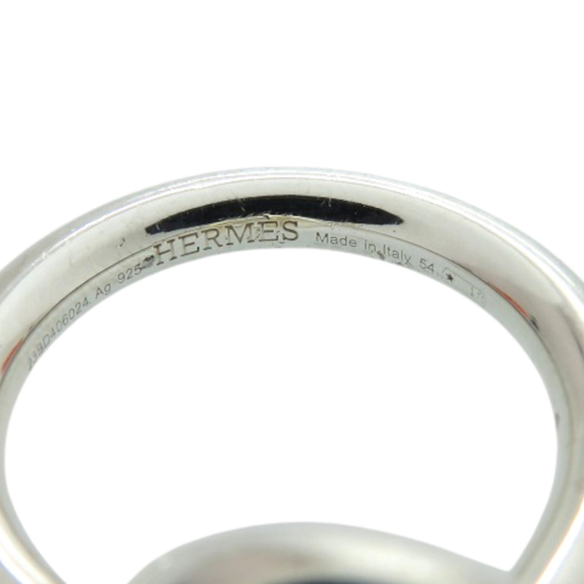 Hermes Gold Silver Silver 925 Band Ring (Pre-Owned)