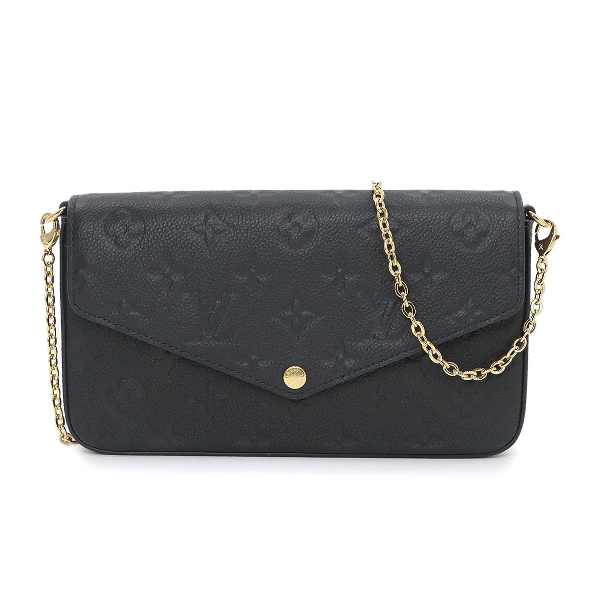 Louis Vuitton Monogram Empreinte Noir Monogram Empreinte Chain/Shoulder Wallet (Pre-Owned)
