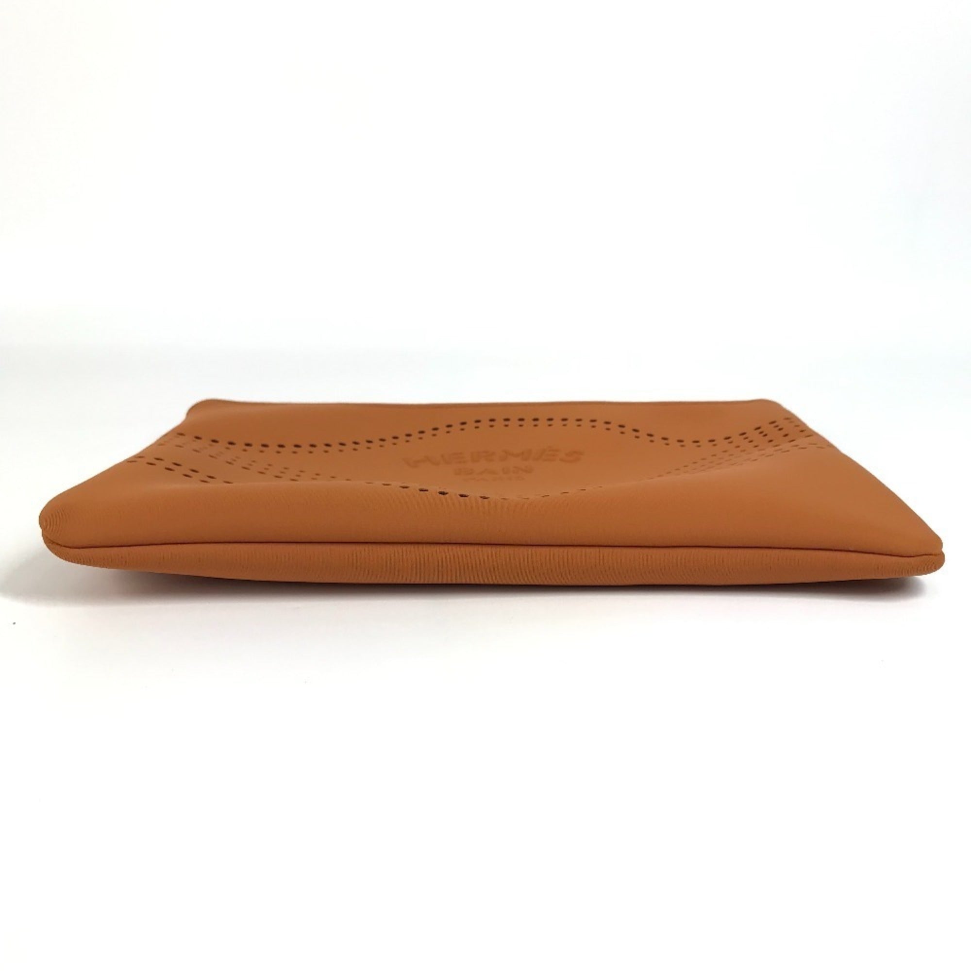 Hermes Orange Polyamide Clutch Bag Pouch (Pre-Owned)