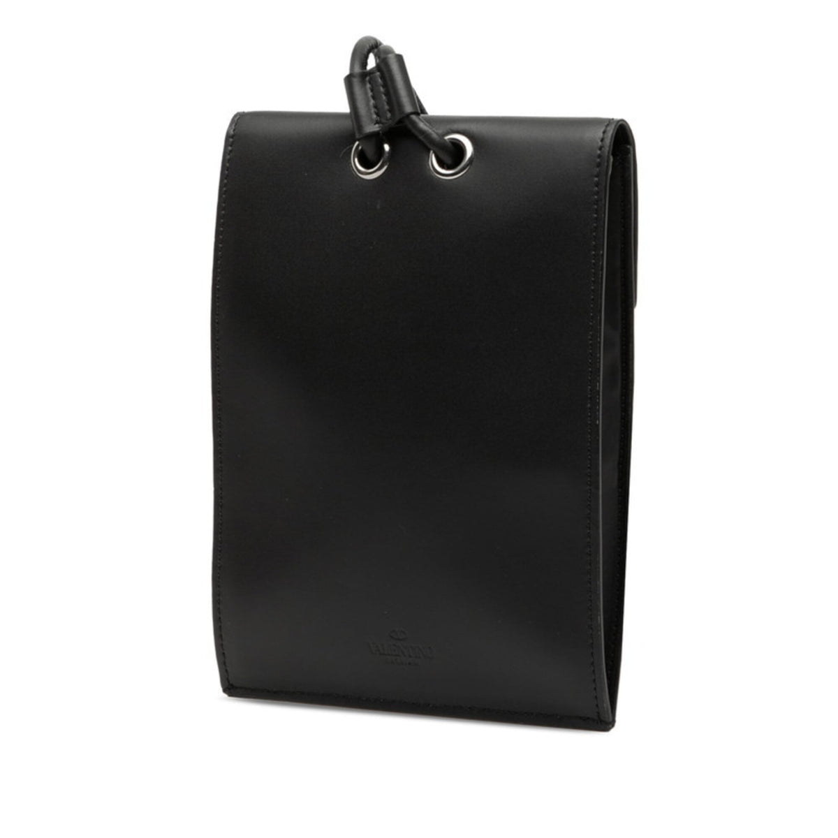Valentino Black White Leather Shoulder Bag (Pre-Owned)